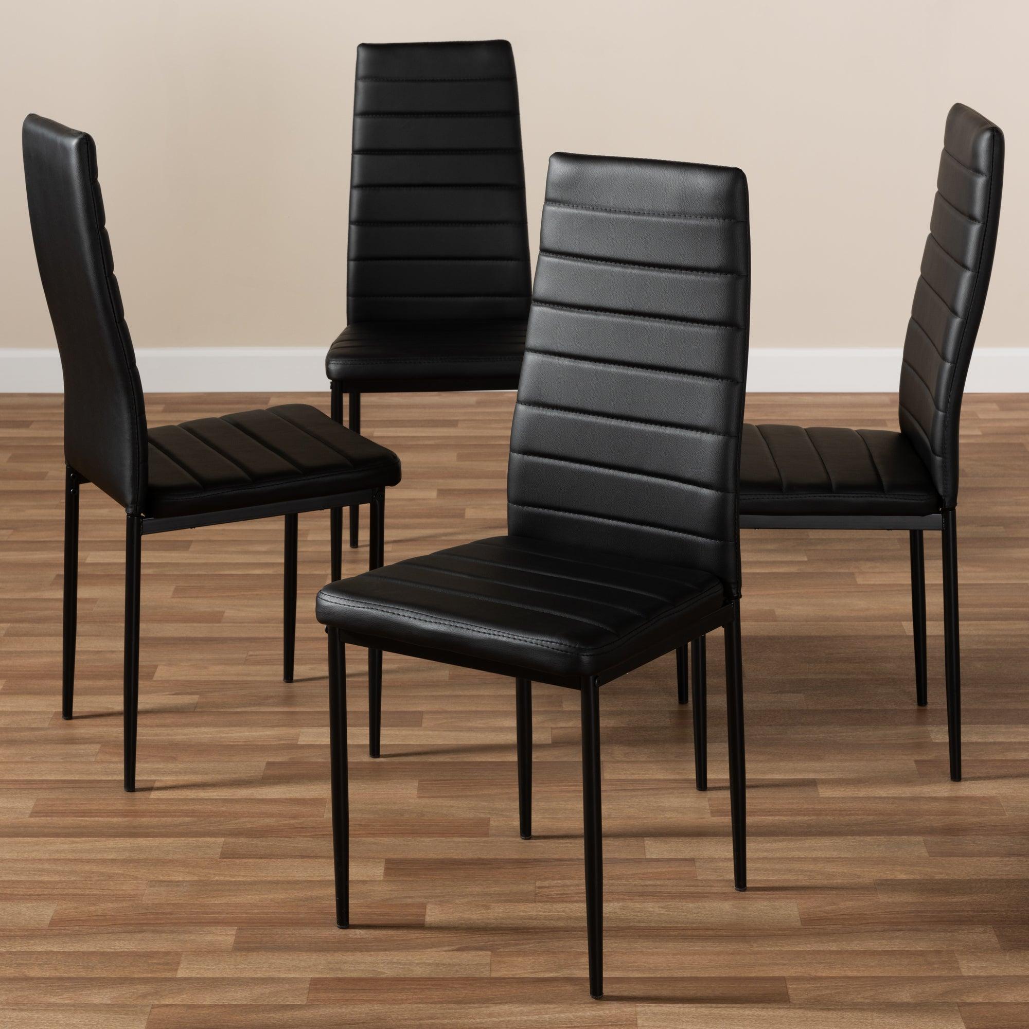 Armand Modern and Contemporary Faux Leather Upholstered Dining Chair (Set of 4)