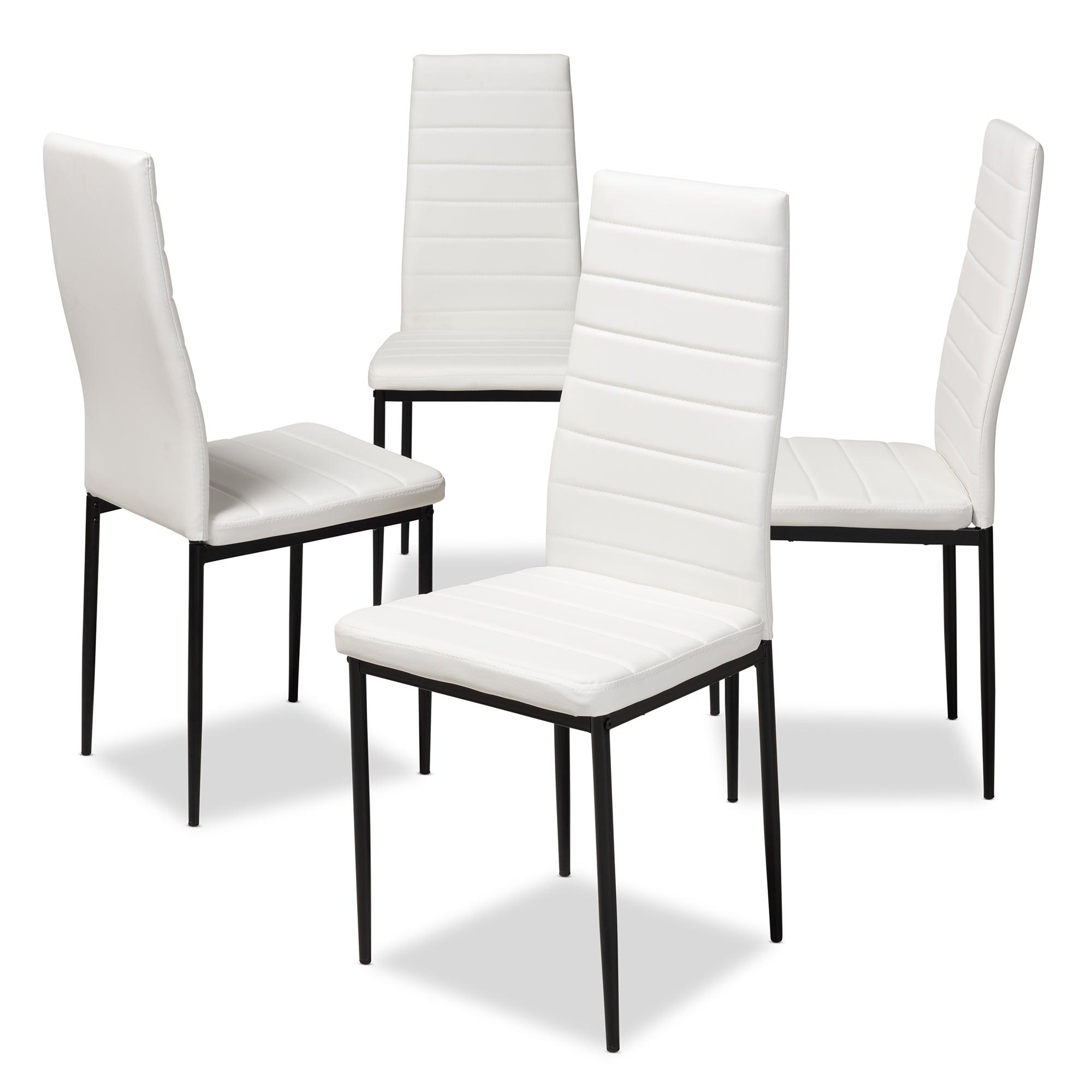 Armand Modern and Contemporary Faux Leather Upholstered Dining Chair (Set of 4)