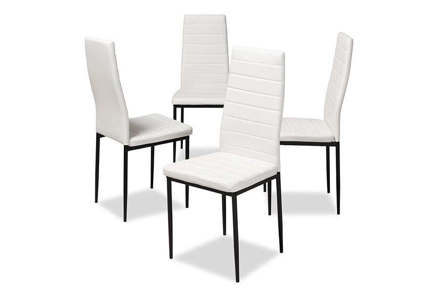 Armand Modern and Contemporary Faux Leather Upholstered Dining Chair (Set of 4)