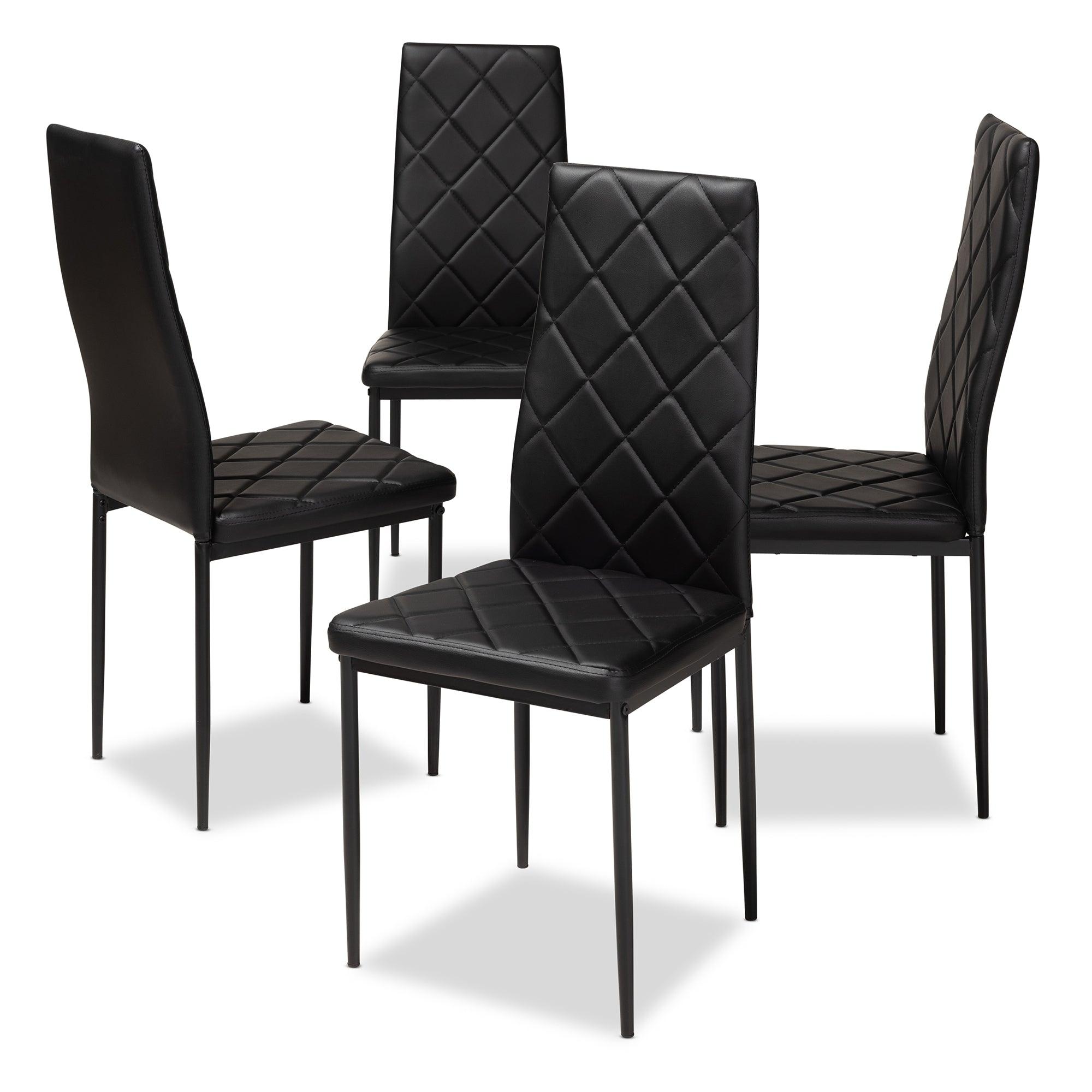 Blaise Modern and Contemporary Faux Leather Upholstered Dining Chair (Set of 4)