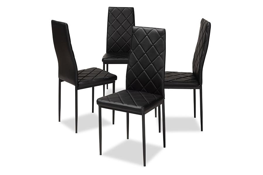 Blaise Modern and Contemporary Faux Leather Upholstered Dining Chair (Set of 4)