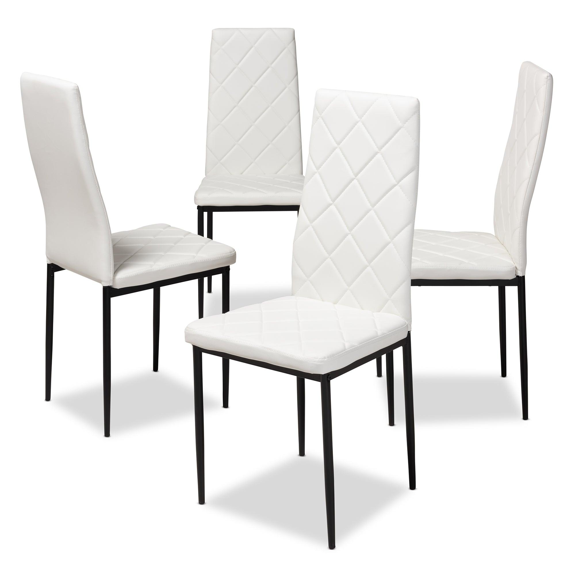 Blaise Modern and Contemporary Faux Leather Upholstered Dining Chair (Set of 4)