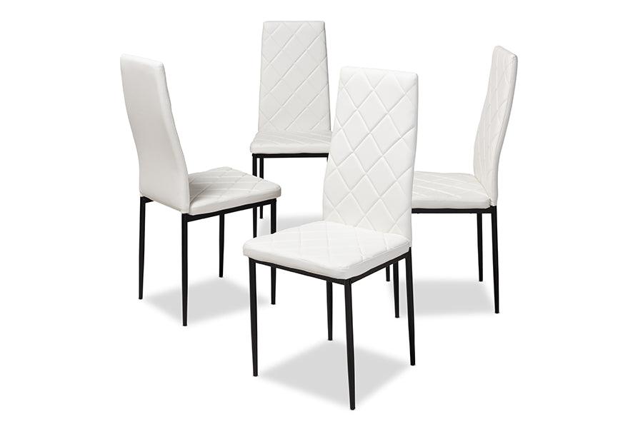 Blaise Modern and Contemporary Faux Leather Upholstered Dining Chair (Set of 4)