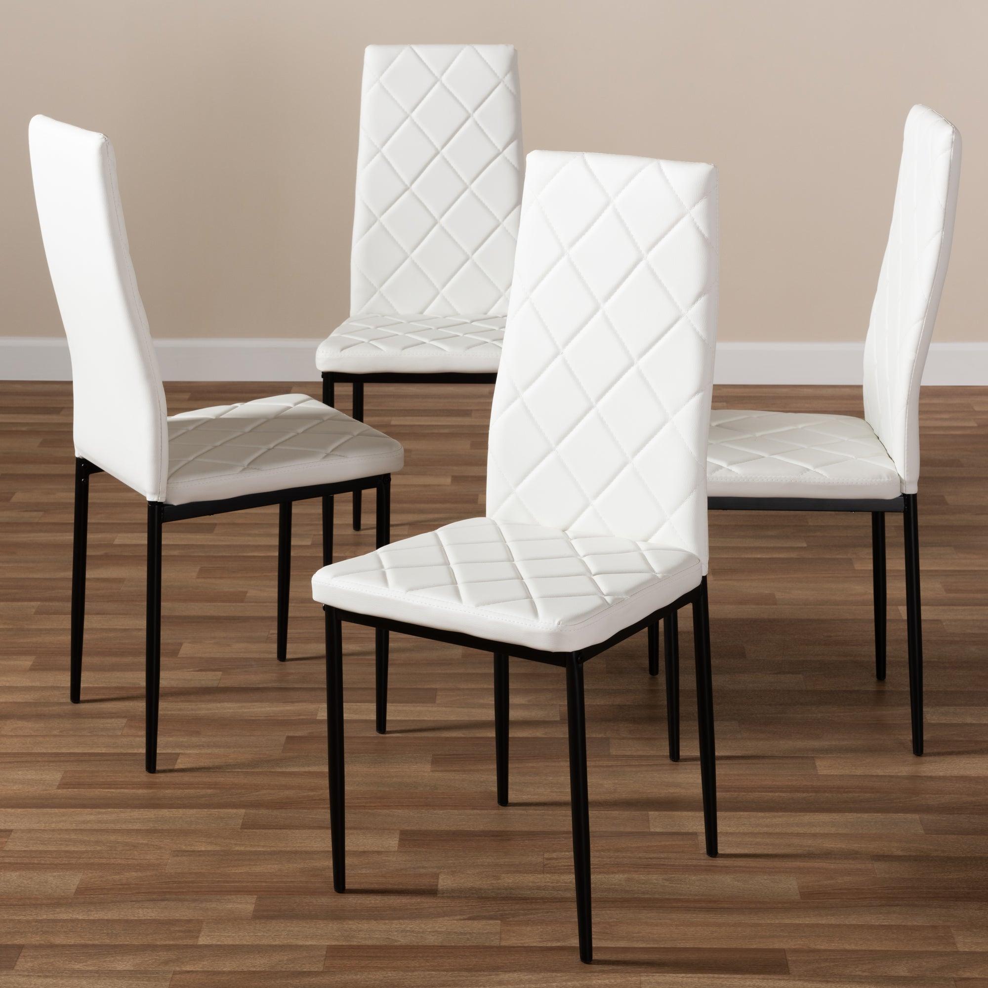 Blaise Modern and Contemporary Faux Leather Upholstered Dining Chair (Set of 4)