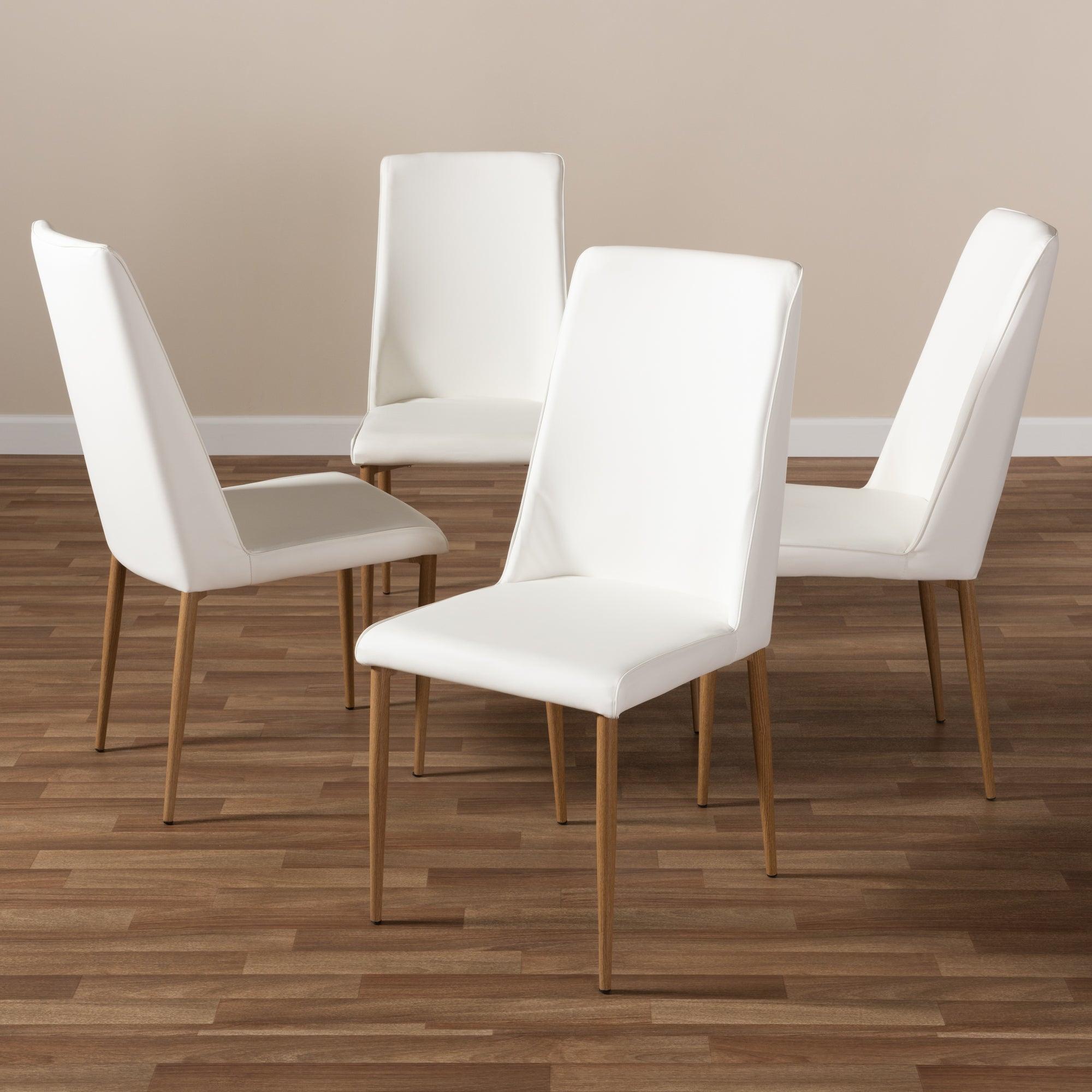 Chandelle Modern and Contemporary Faux Leather Upholstered Dining Chair (Set of 4)