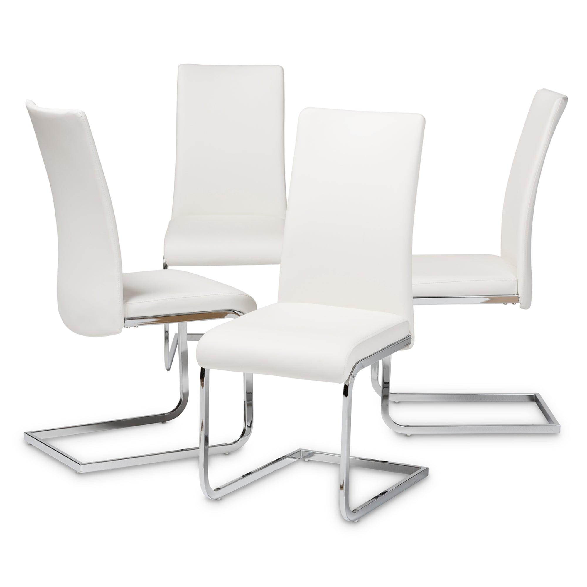 Cyprien Modern and Contemporary Faux Leather Upholstered Dining Chair (Set of 4)