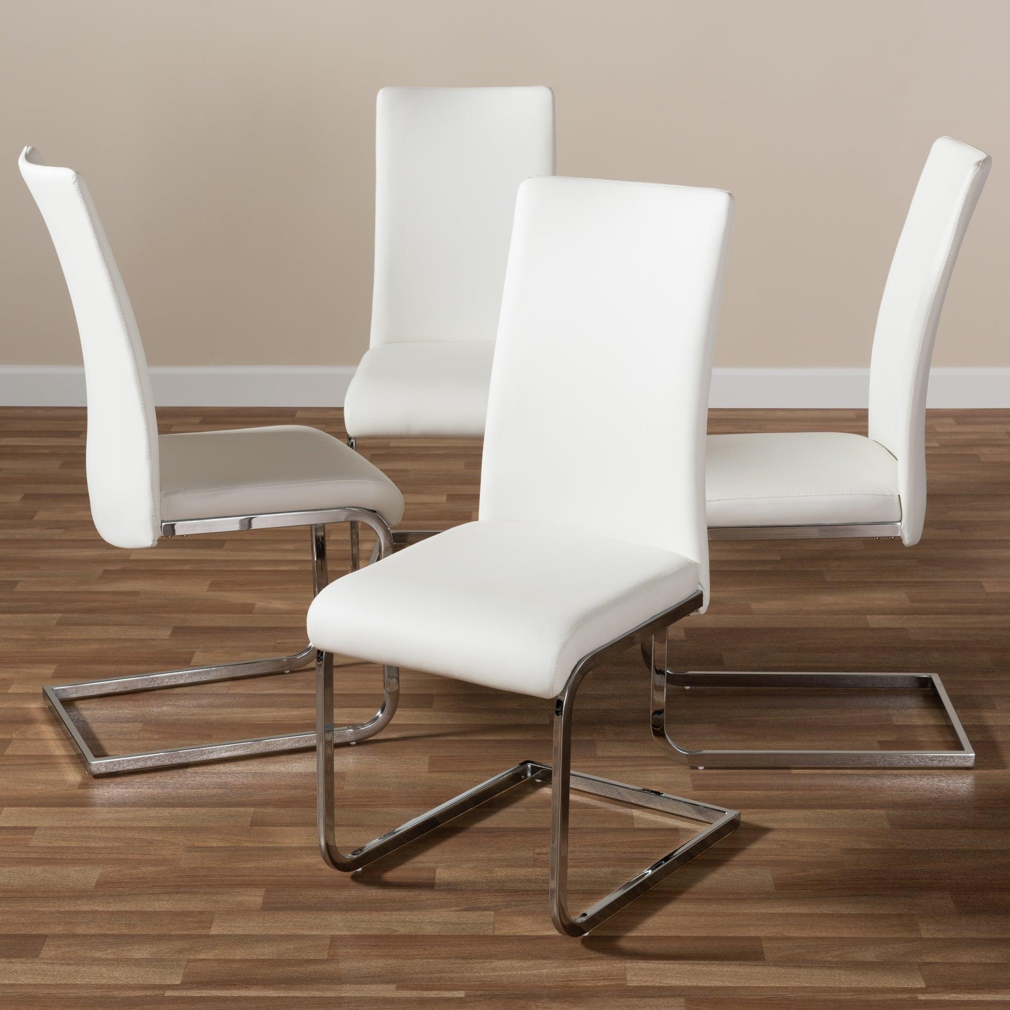 Cyprien Modern and Contemporary Faux Leather Upholstered Dining Chair (Set of 4)