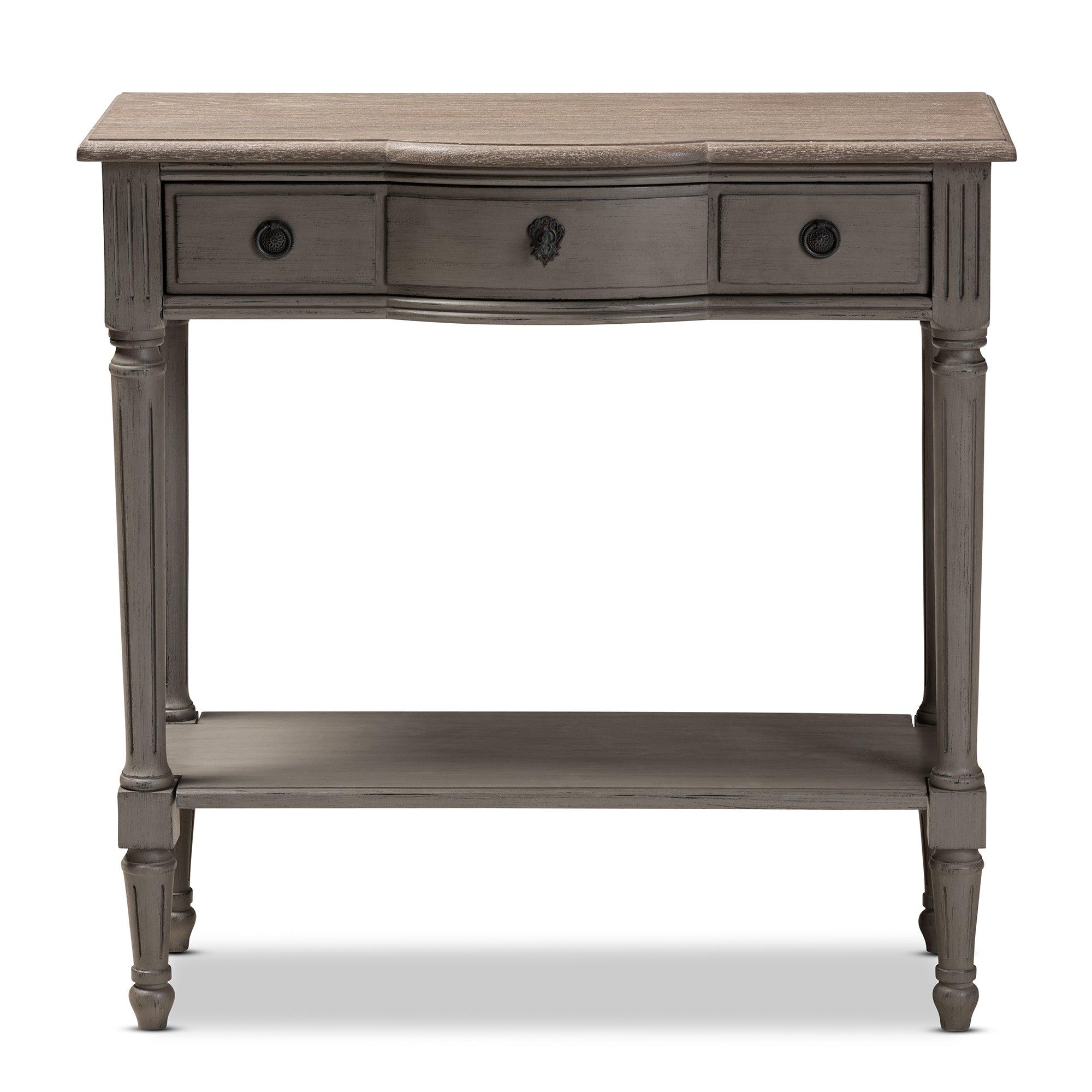 Noelle French Provincial Finished 1-Drawer Wood Console Table