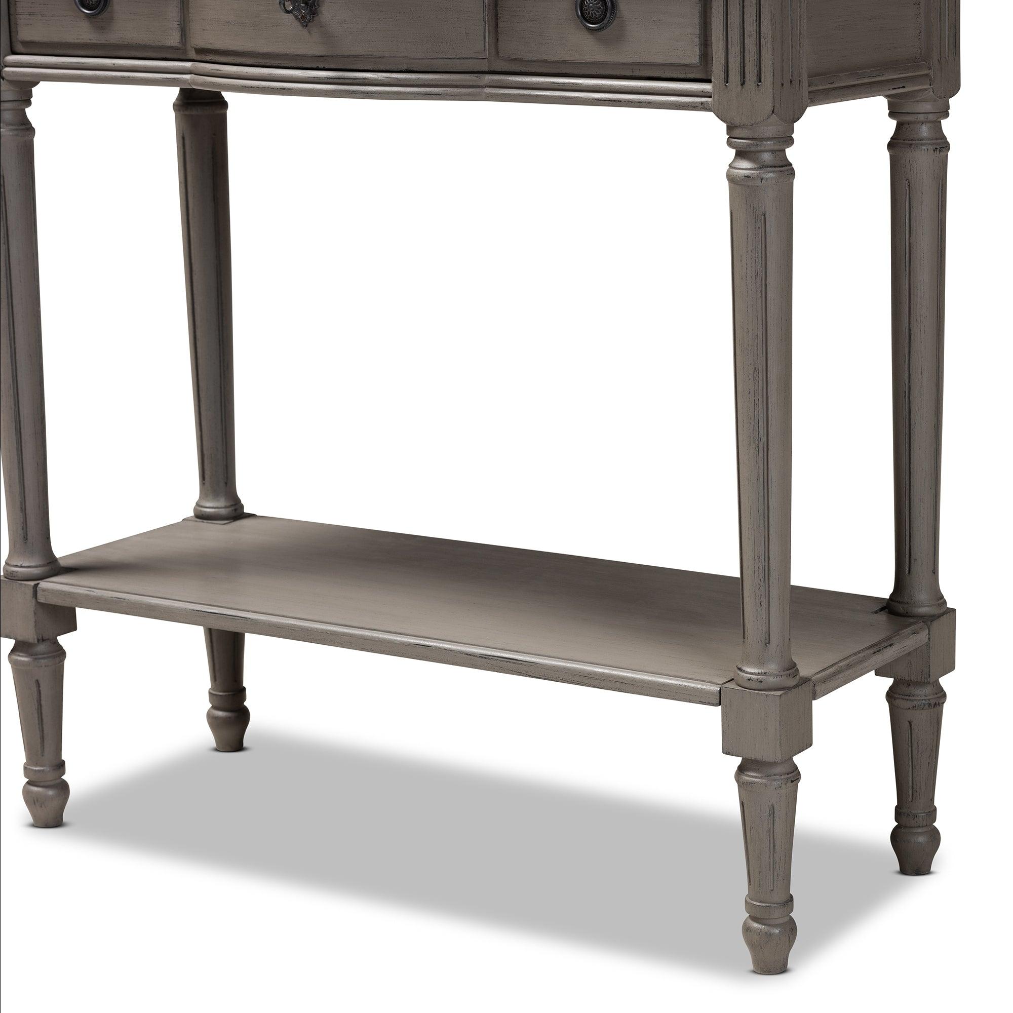 Noelle French Provincial Finished 1-Drawer Wood Console Table