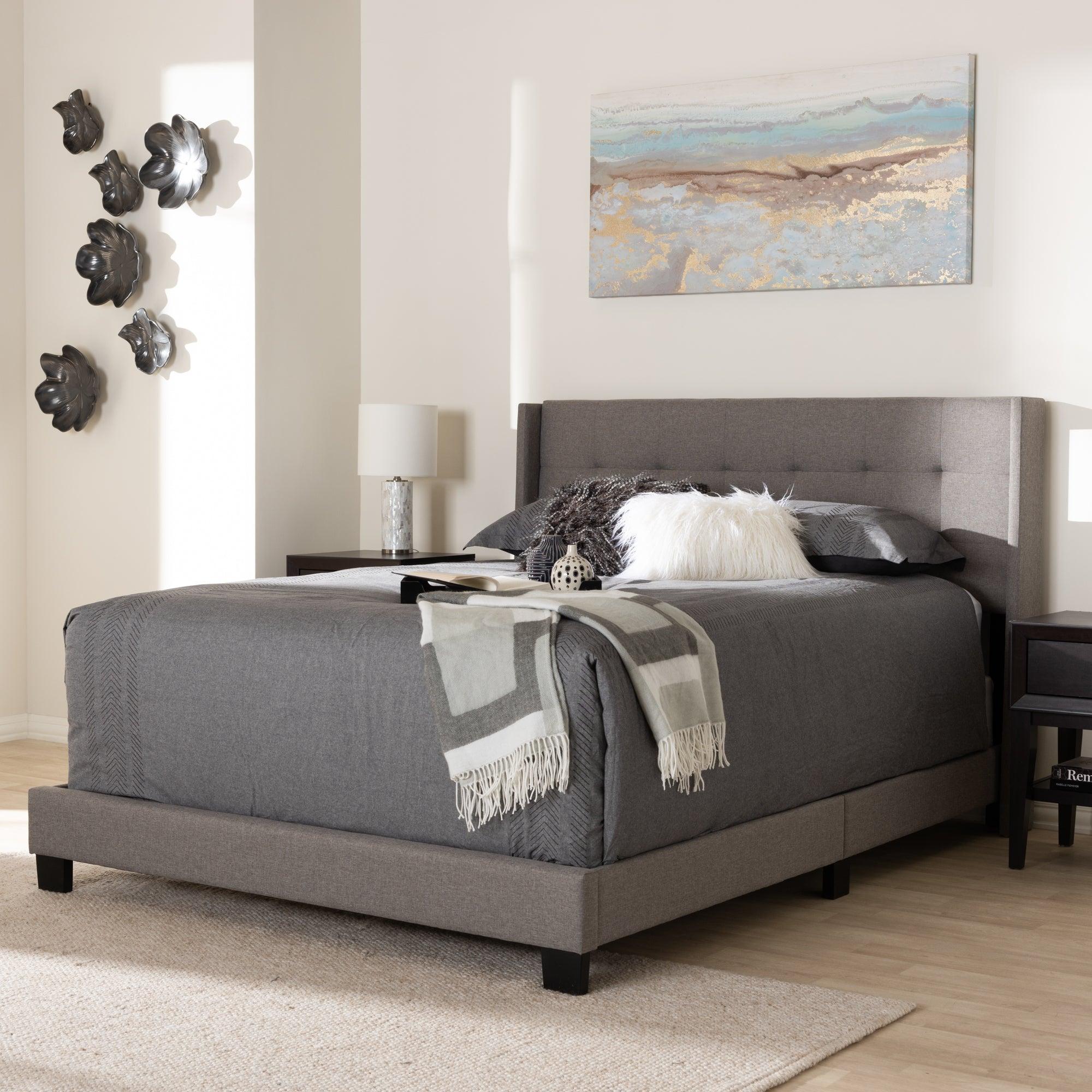 Lisette Modern and Contemporary Fabric Upholstered Bed