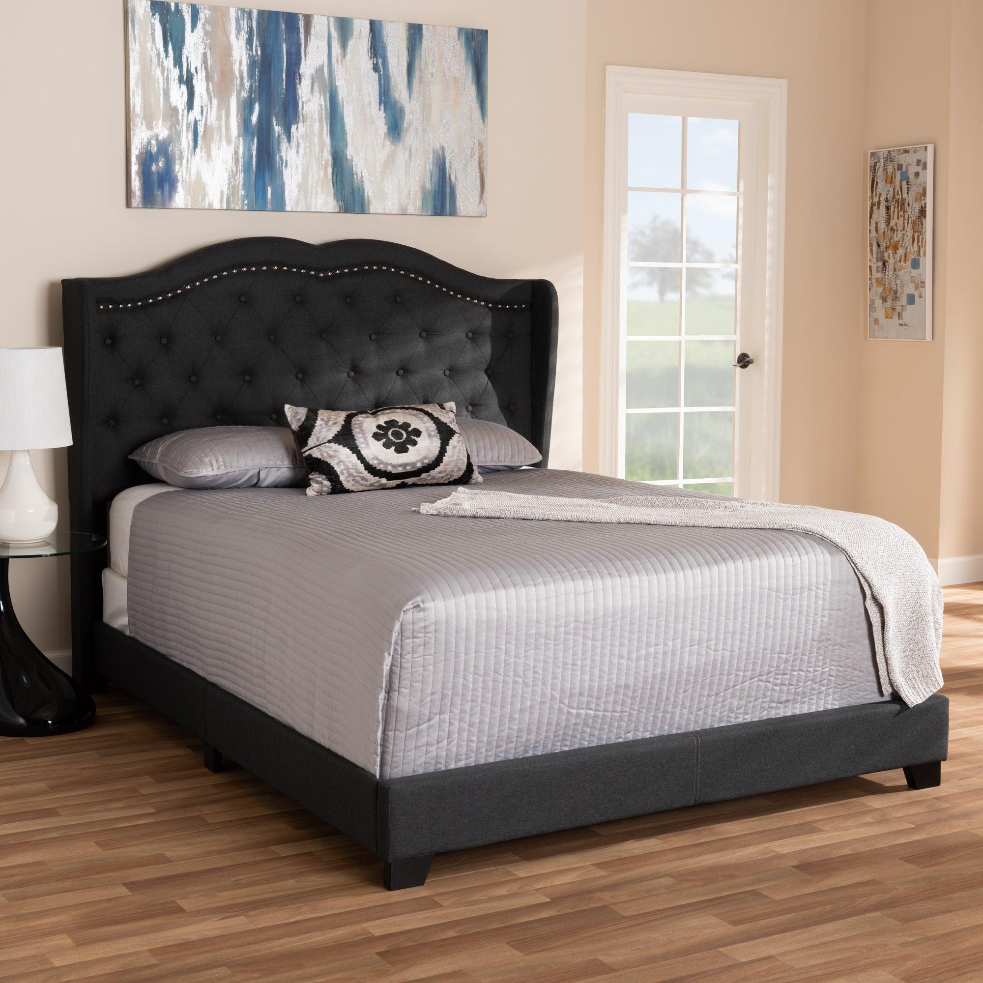 Aden Modern and Contemporary Fabric Upholstered Bed