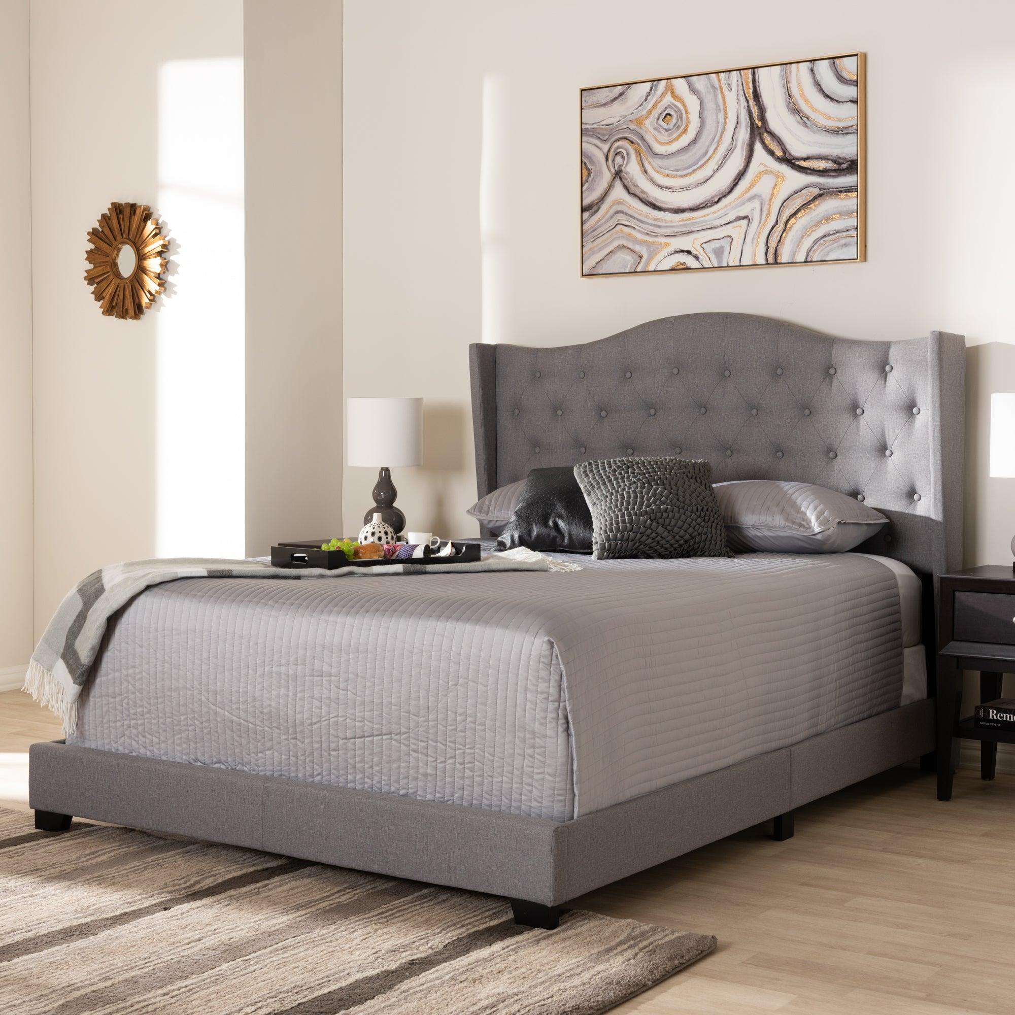 Alesha Modern and Contemporary Fabric Upholstered Bed