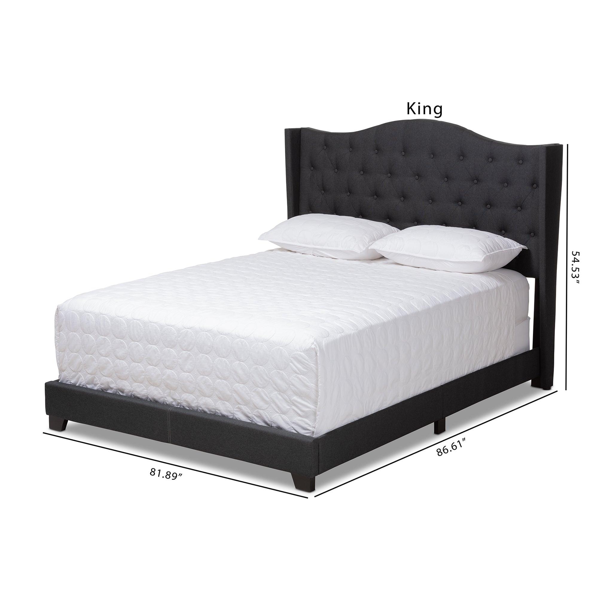 Alesha Modern and Contemporary Fabric Upholstered Bed