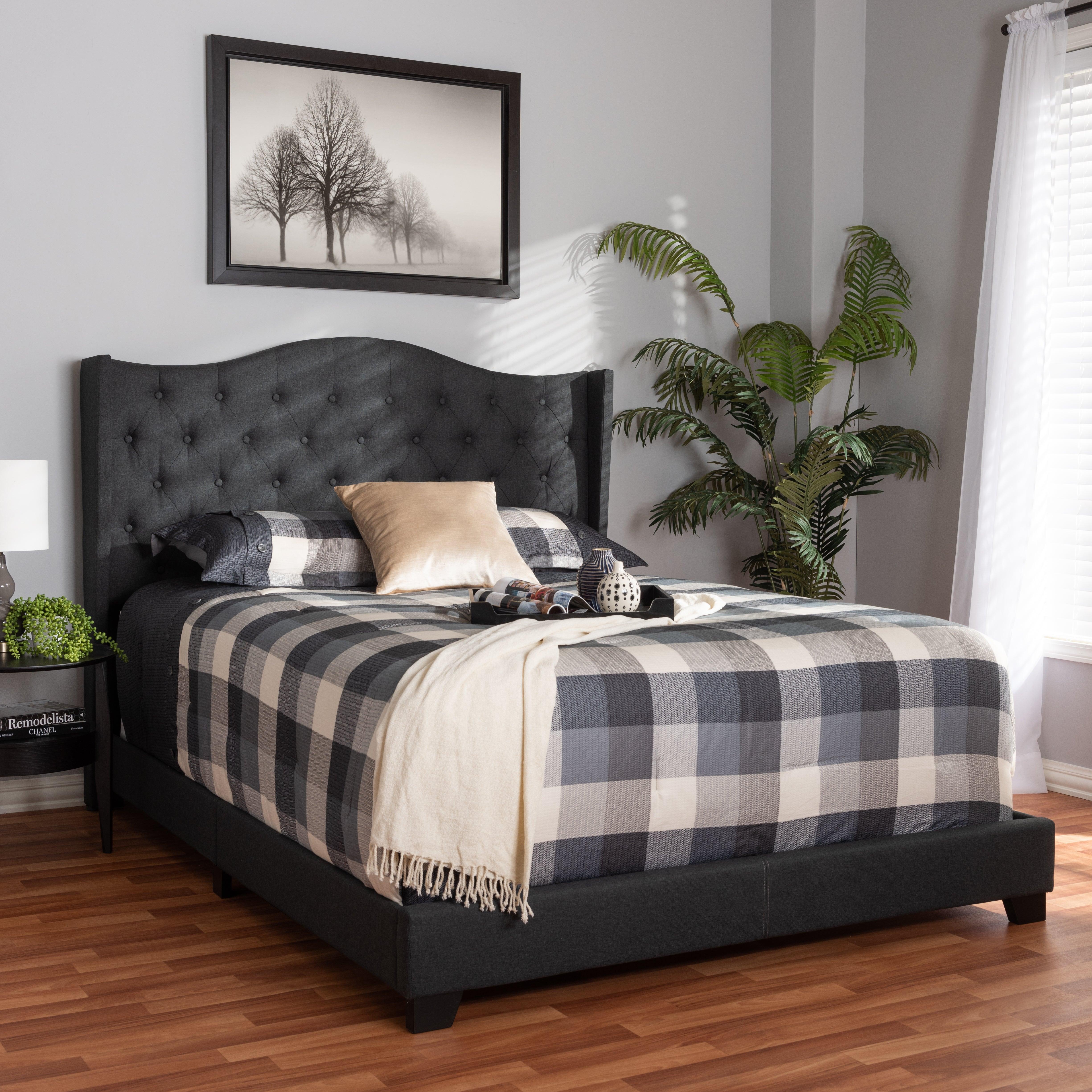 Alesha Modern and Contemporary Fabric Upholstered Bed