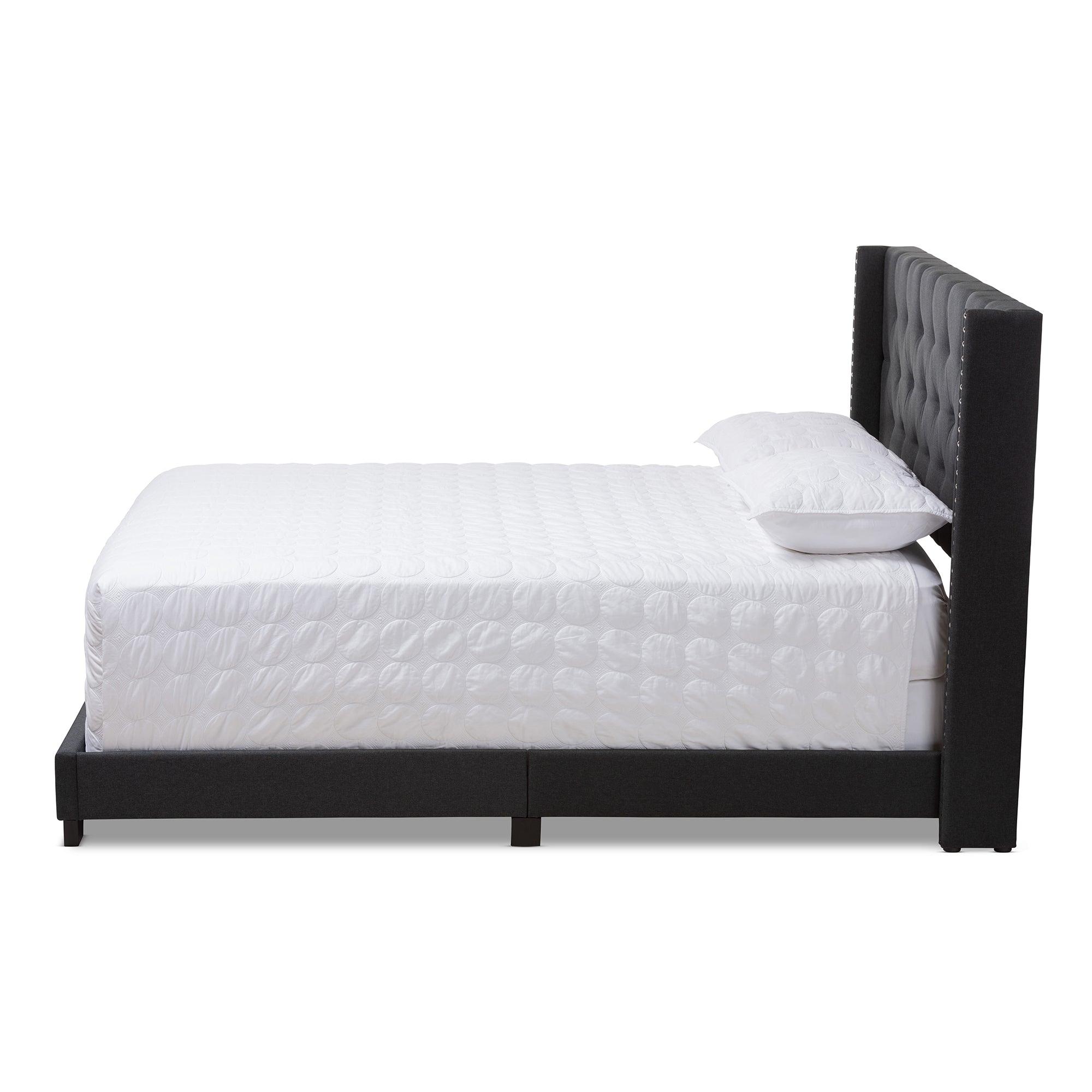 Brady Modern and Contemporary Fabric Upholstered Bed