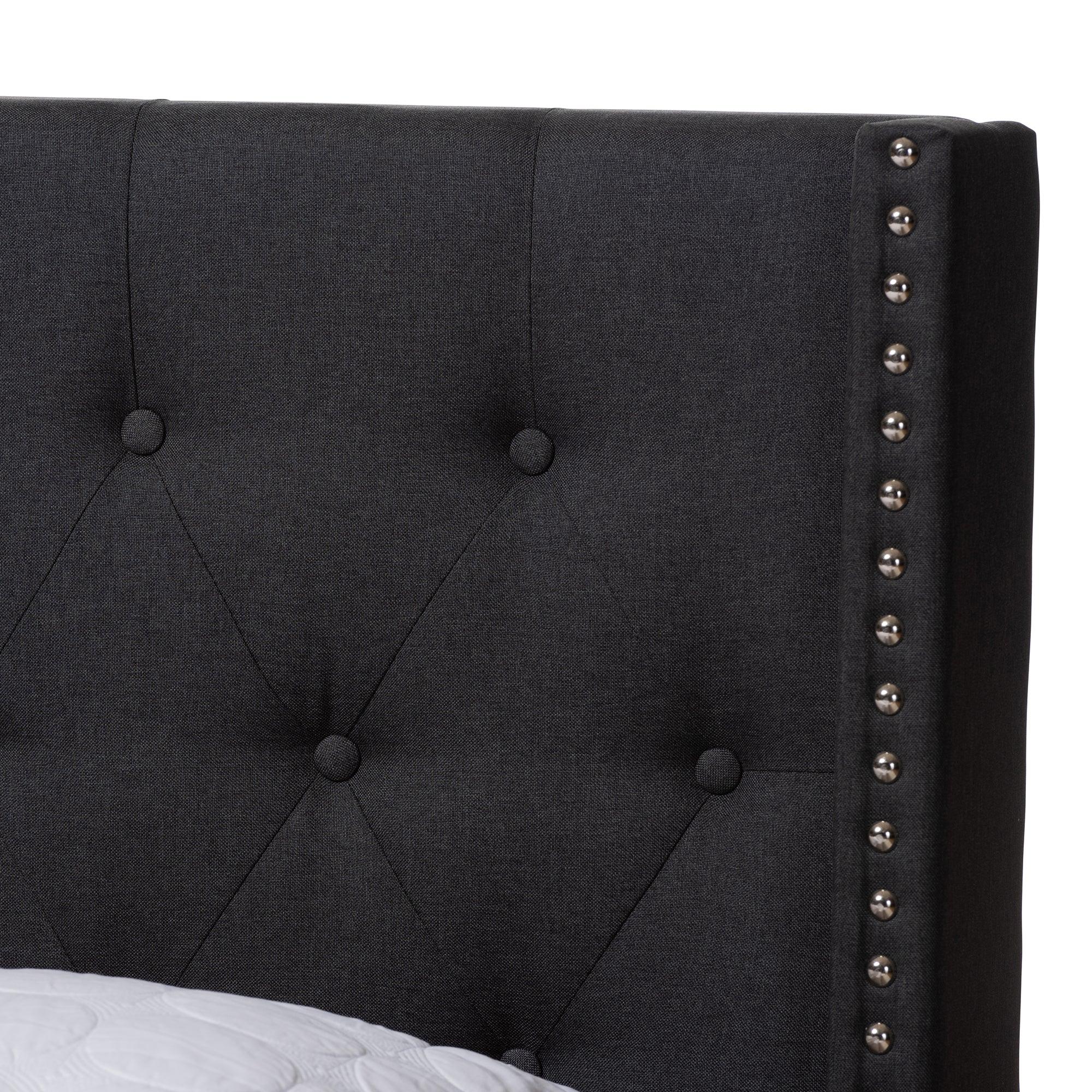 Brady Modern and Contemporary Fabric Upholstered Bed