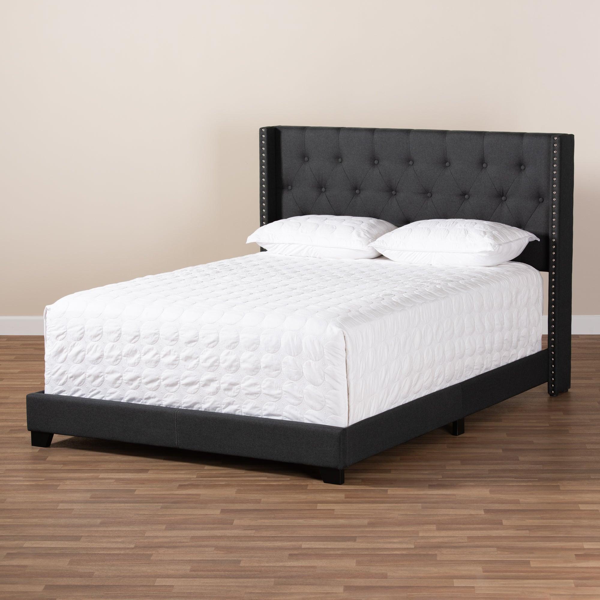 Brady Modern and Contemporary Fabric Upholstered Bed