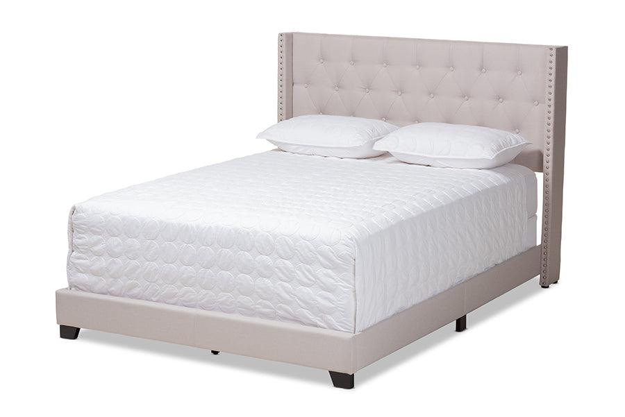 Brady Modern and Contemporary Fabric Upholstered Bed