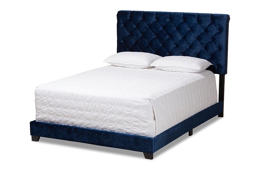 Candace Luxe and Glamour Velvet Upholstered Bed