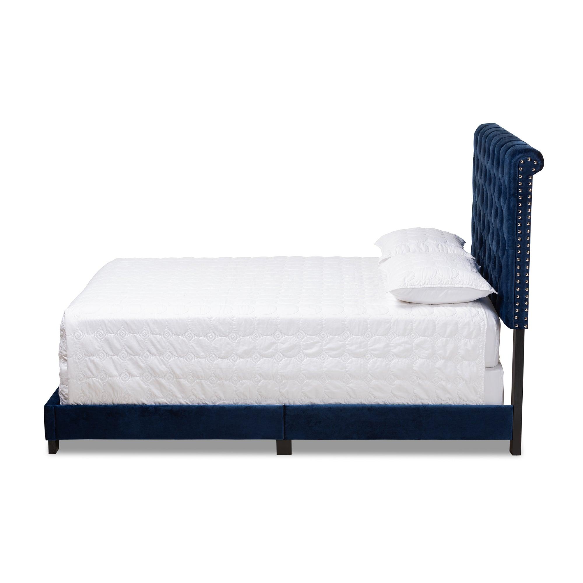 Candace Luxe and Glamour Velvet Upholstered Bed