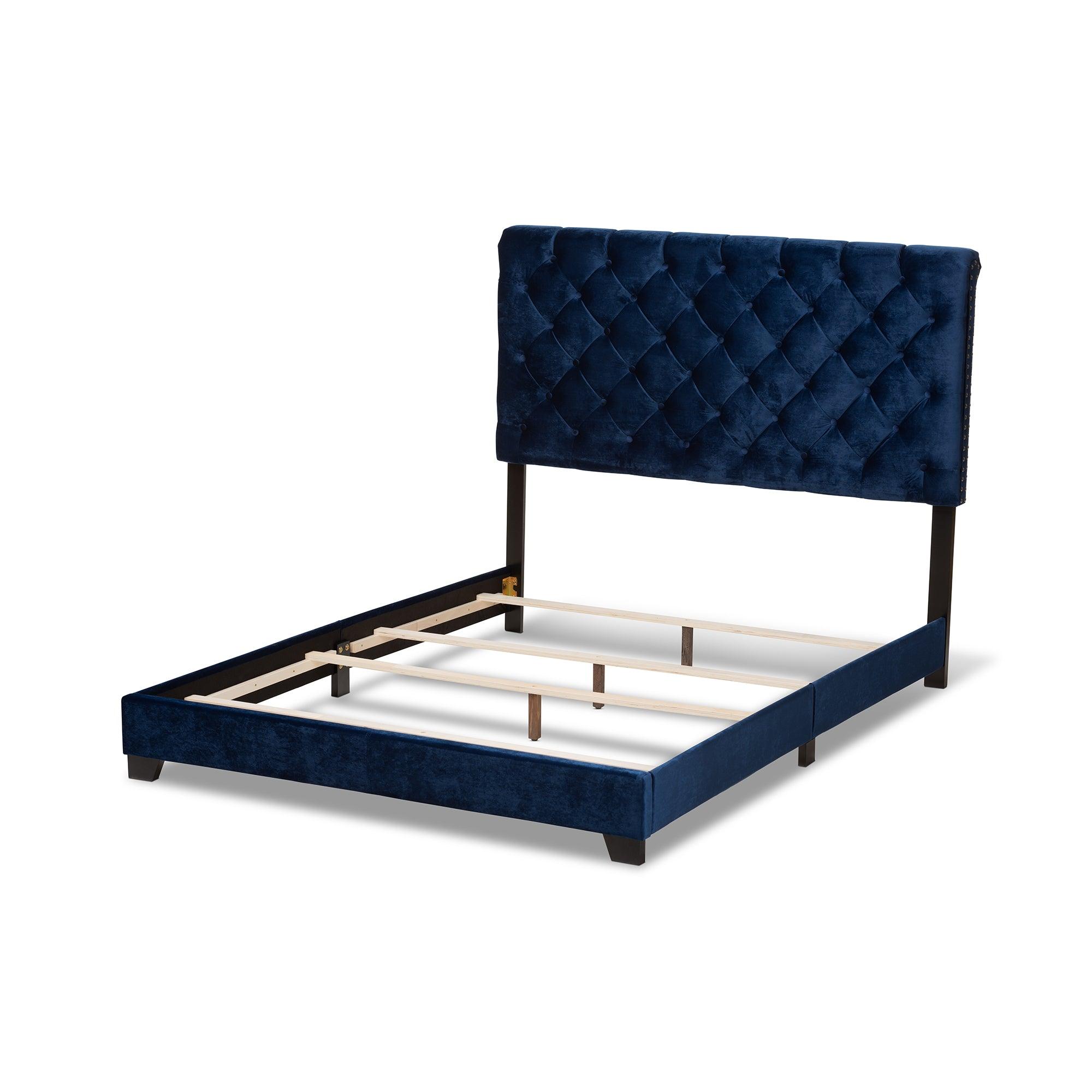 Candace Luxe and Glamour Velvet Upholstered Bed