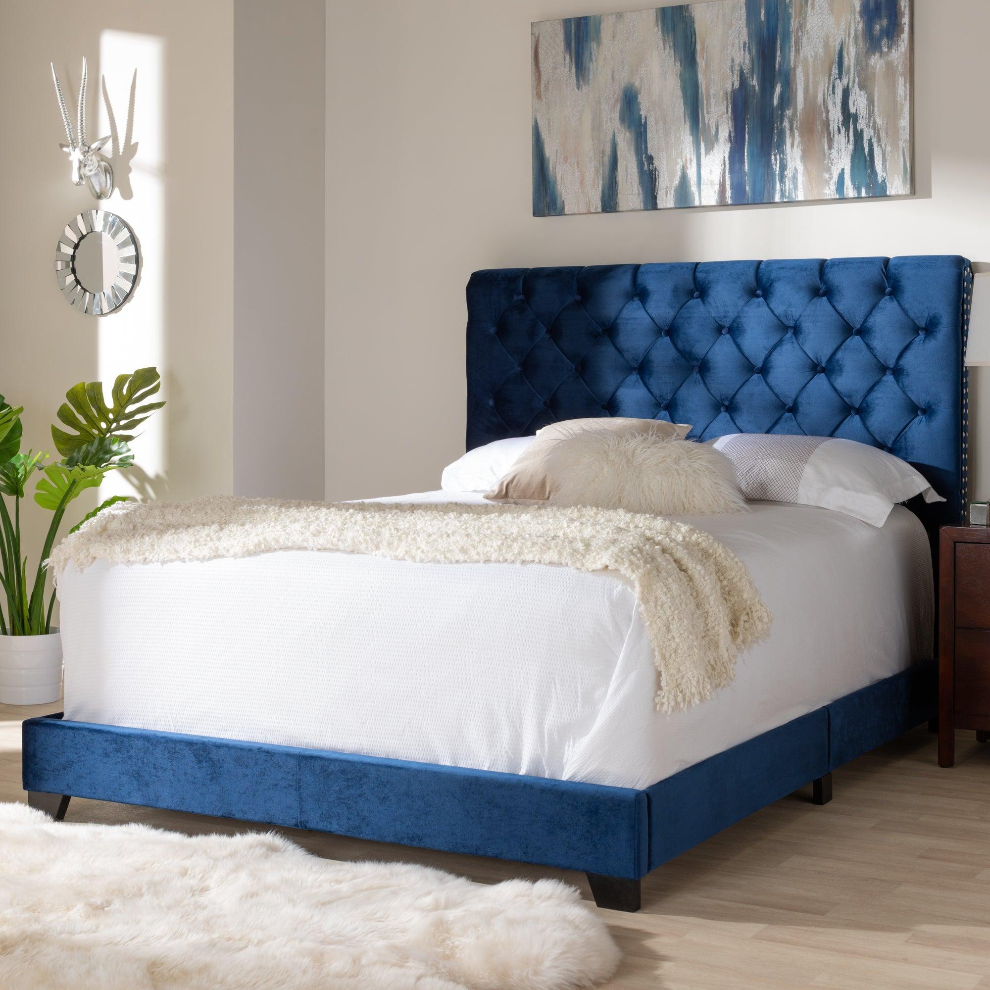 Candace Luxe and Glamour Velvet Upholstered Bed