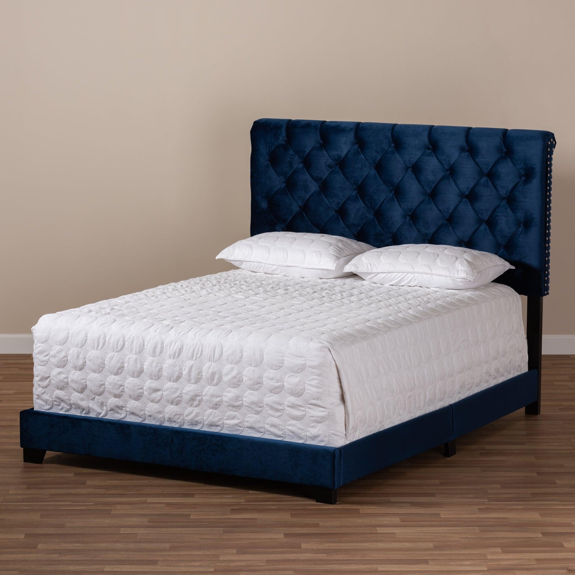 Candace Luxe and Glamour Velvet Upholstered Bed