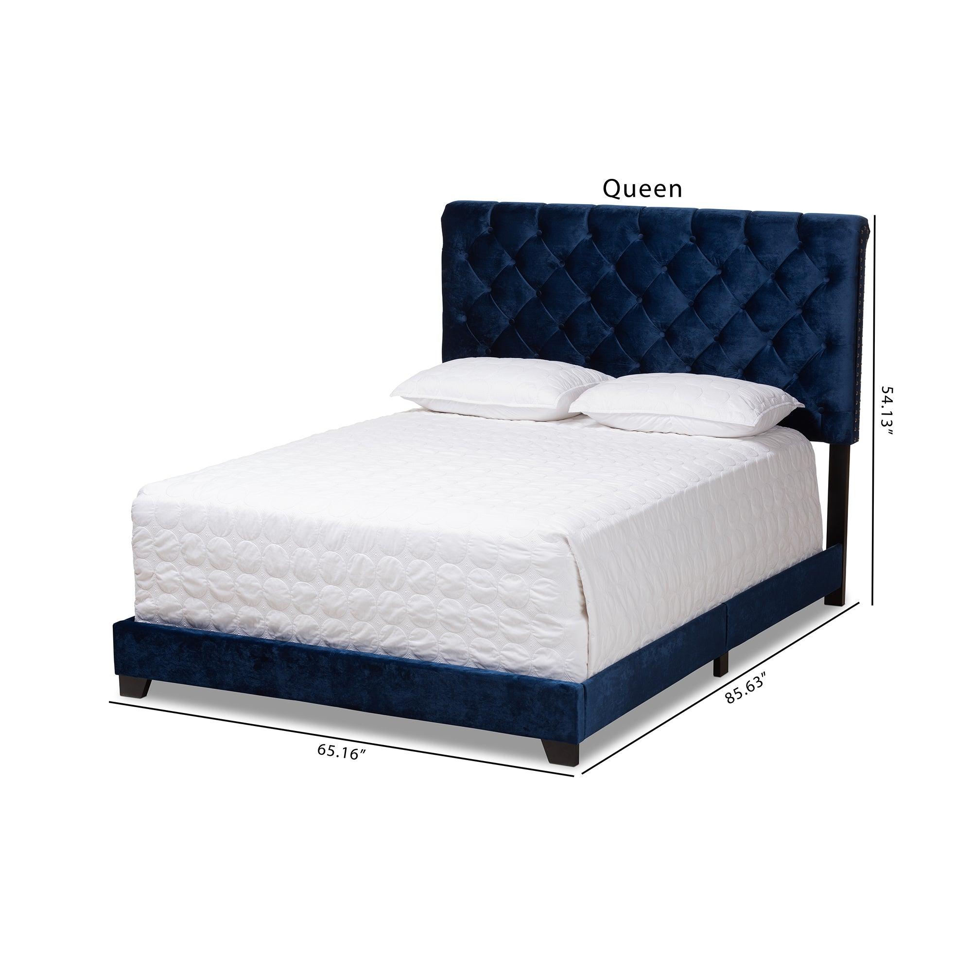 Candace Luxe and Glamour Velvet Upholstered Bed