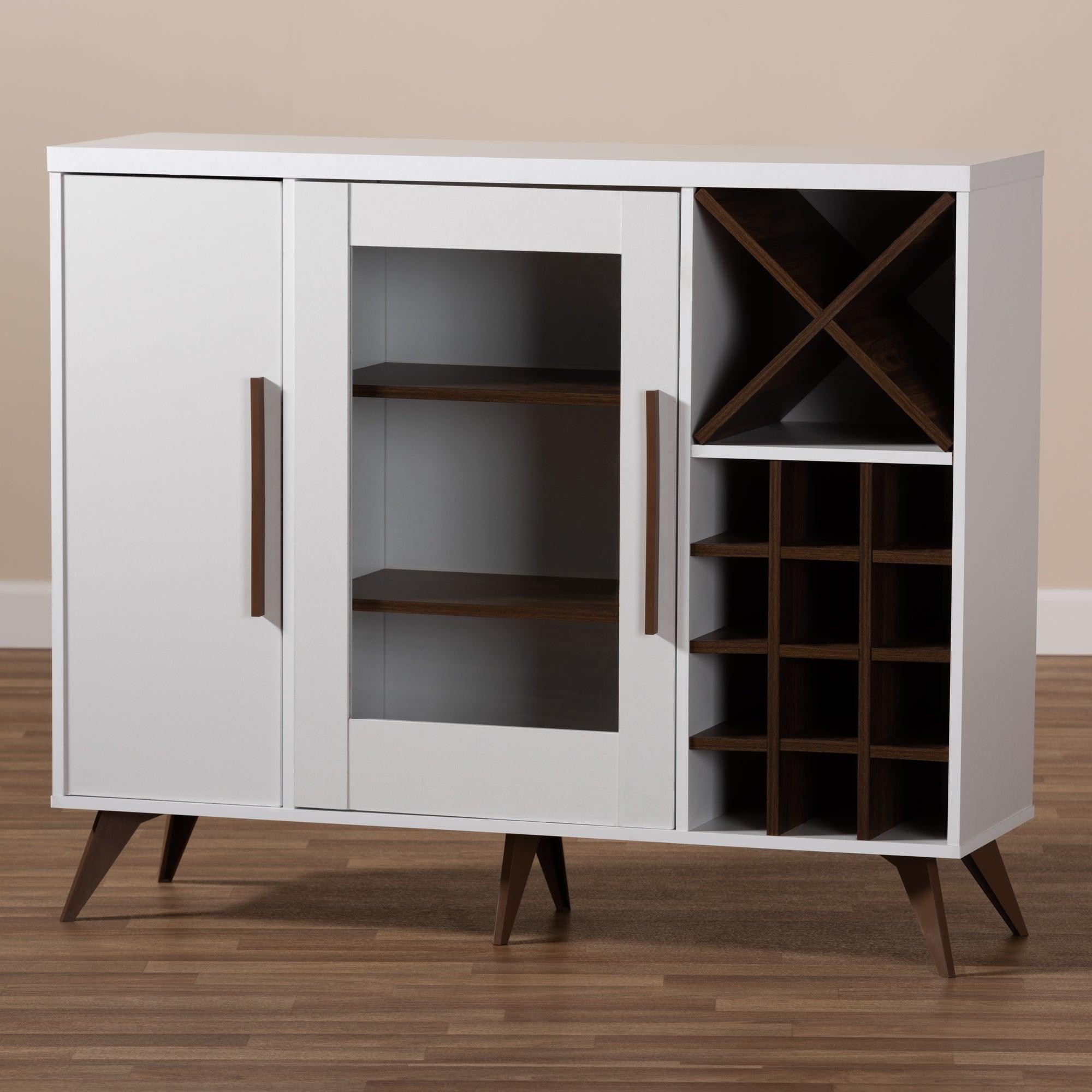 Pietro Mid-Century Modern and Finished Wine Cabinet