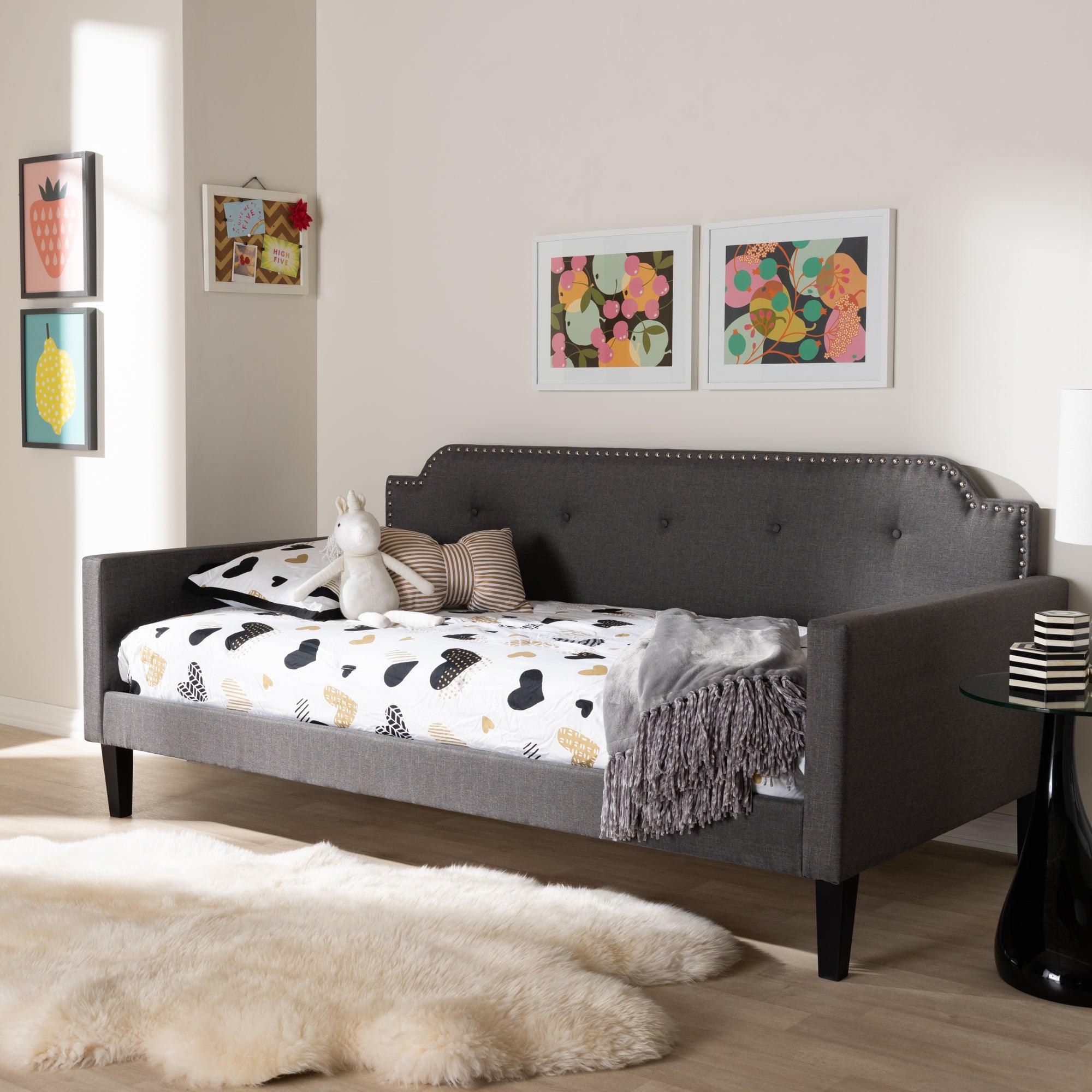 Packer Modern and Contemporary Fabric Upholstered Sofa Daybed