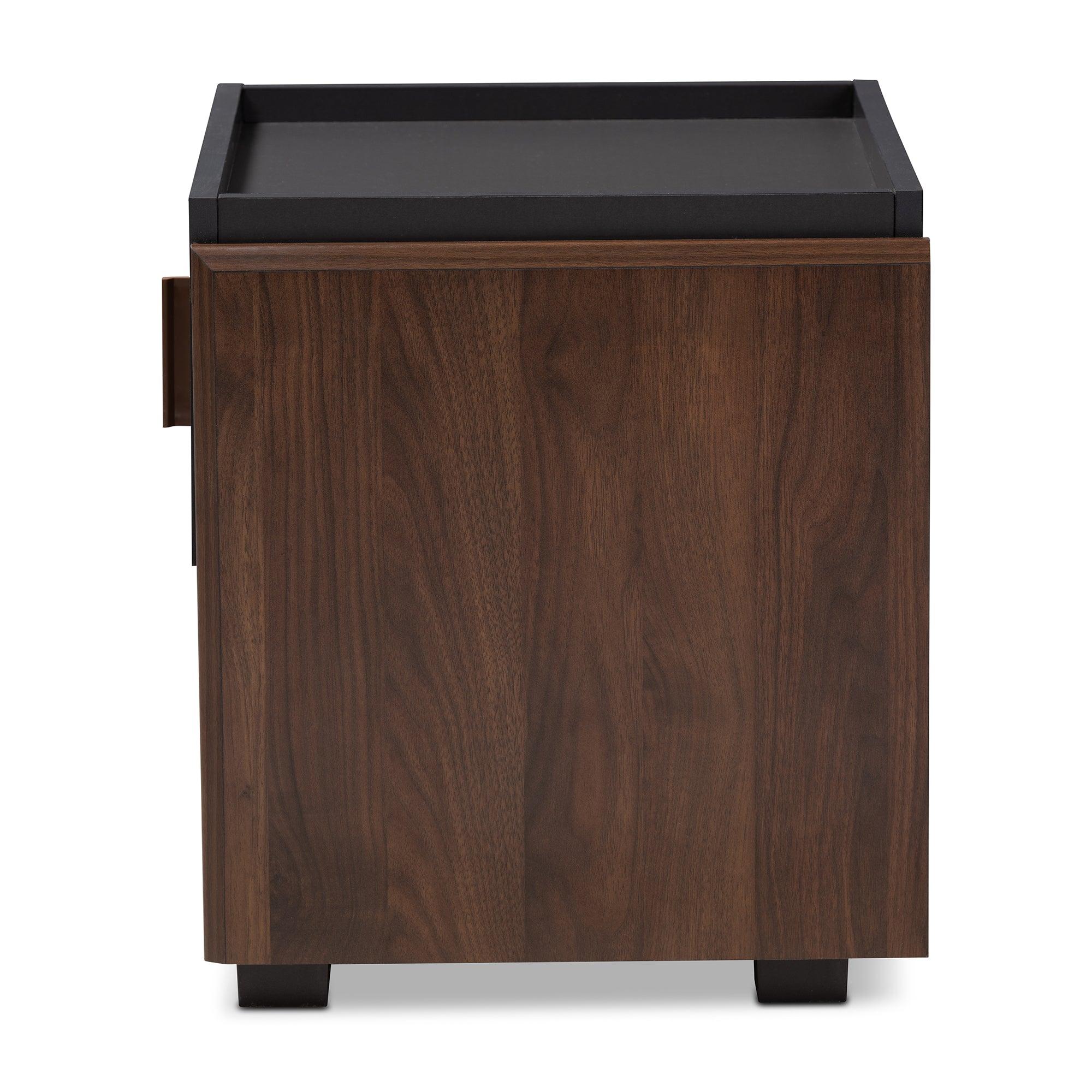 Rikke Modern and Contemporary Two-Tone and Finished Wood 1-Drawer Nightstand