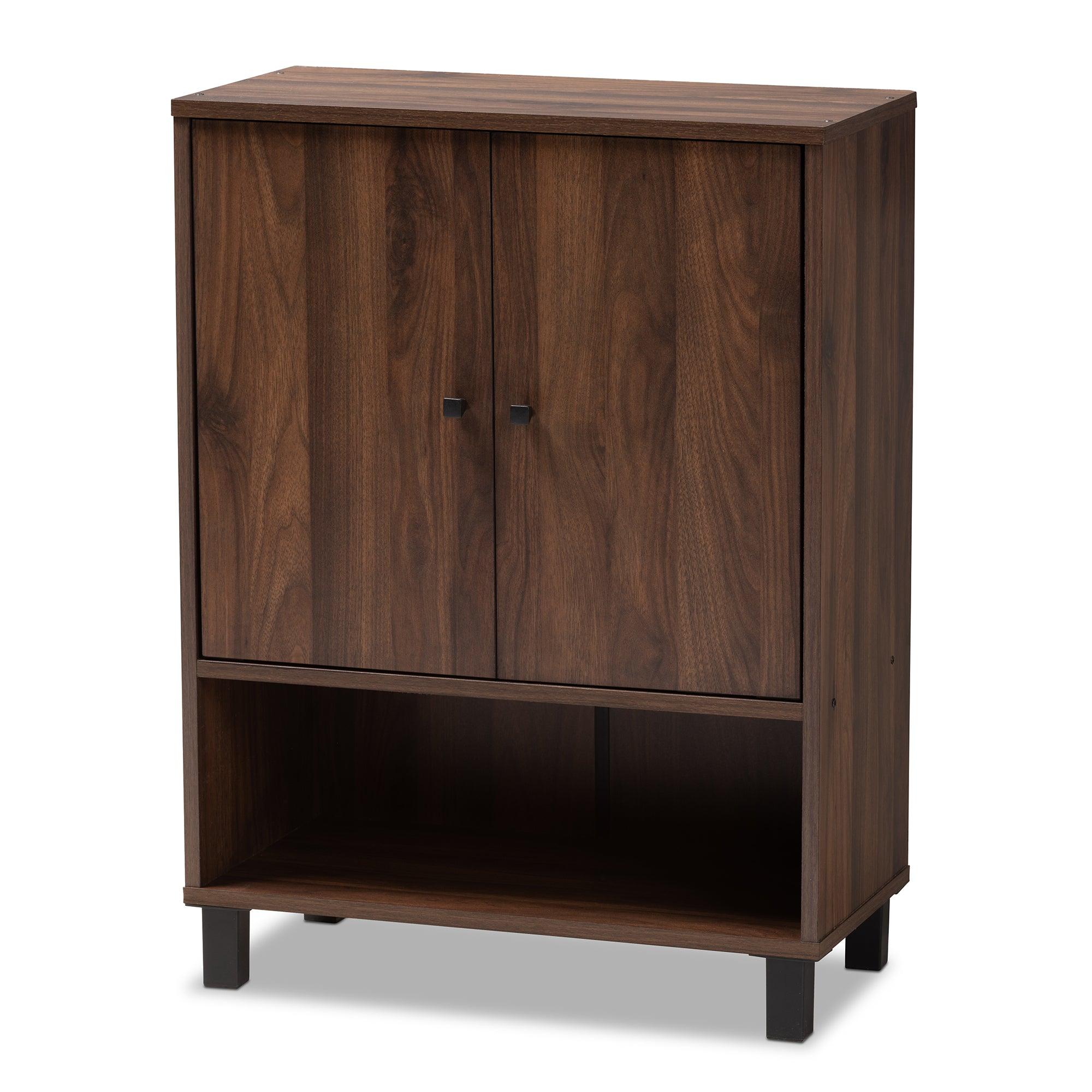 Rossin Modern and Contemporary Finished 2-Door Wood Entryway Shoe Storage Cabinet