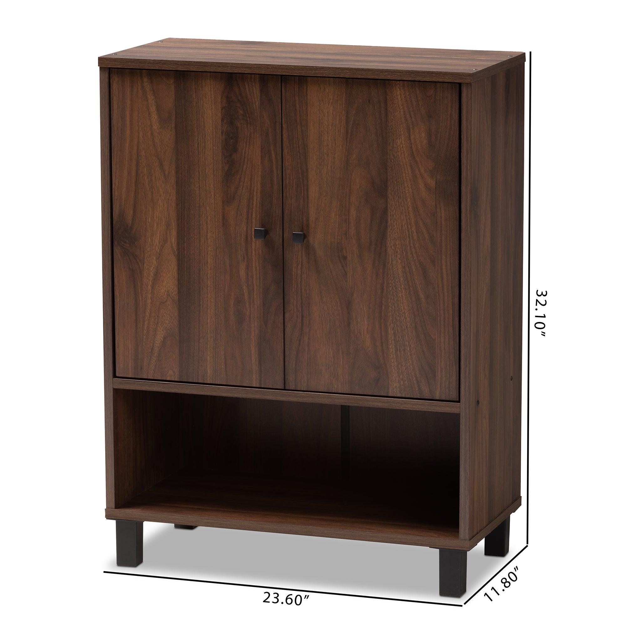 Rossin Modern and Contemporary Finished 2-Door Wood Entryway Shoe Storage Cabinet