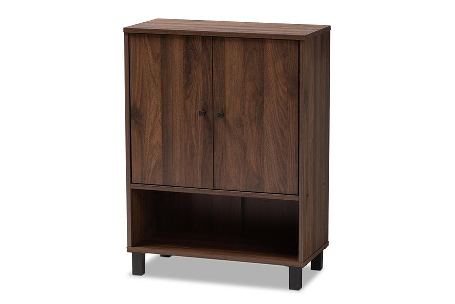 Rossin Modern and Contemporary Finished 2-Door Wood Entryway Shoe Storage Cabinet