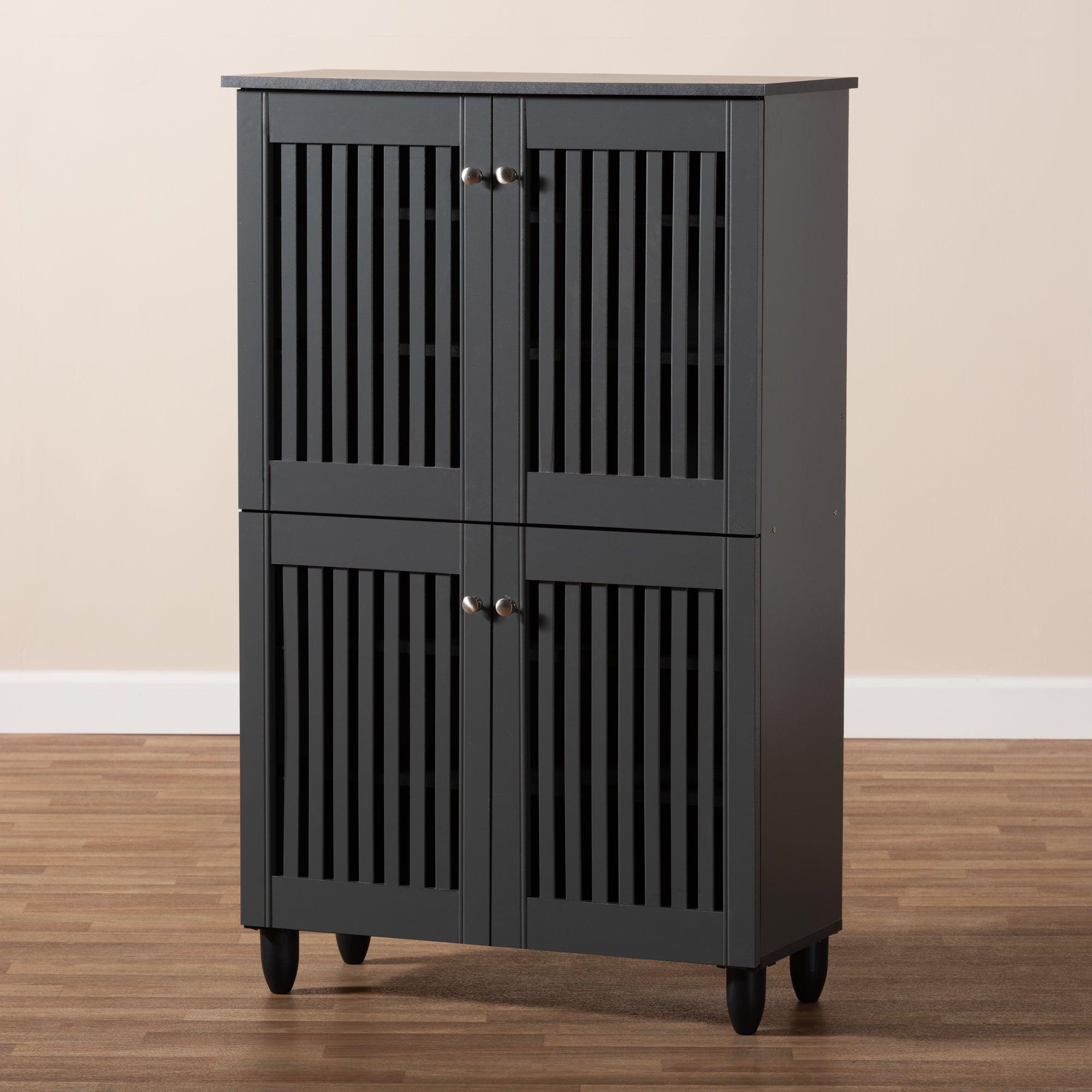 Fernanda Modern and Contemporary 4-Door Wooden Entryway Shoe Storage Cabinet