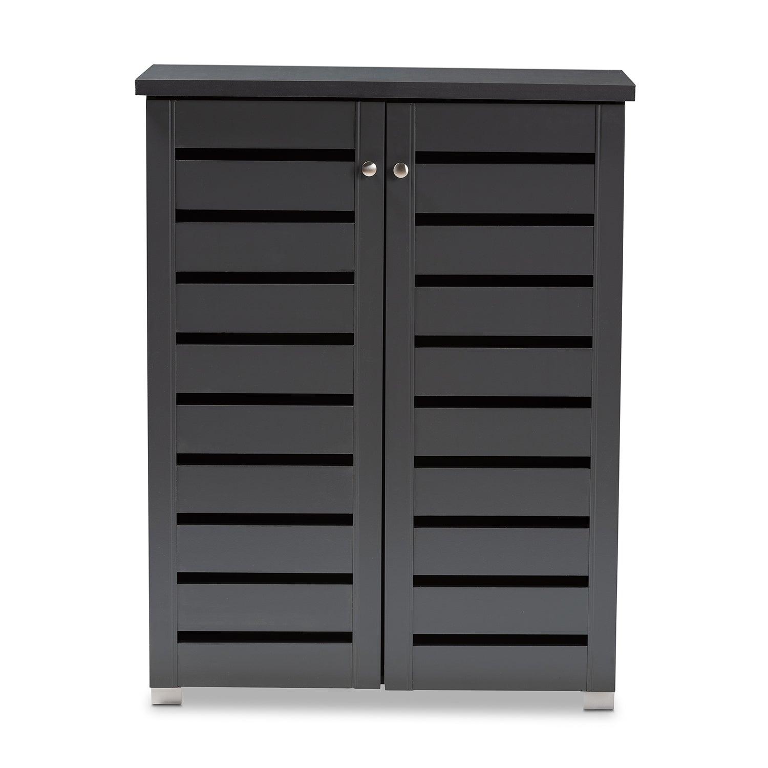 Adalwin Modern and Contemporary 2-Door Wooden Entryway Shoe Storage Cabinet