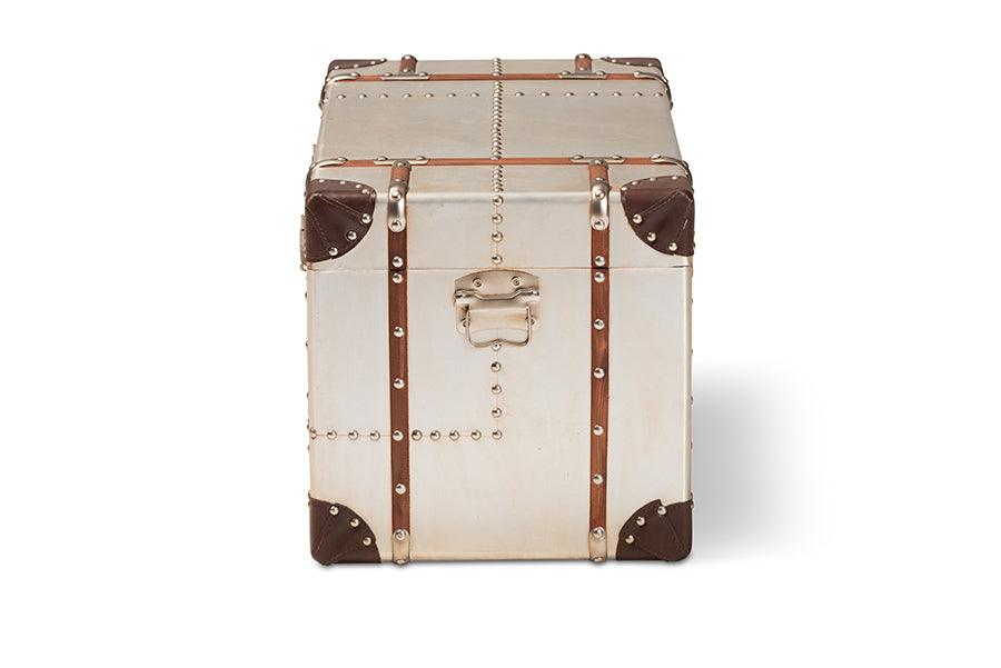 Bechet French Industrial Metal Storage Trunk