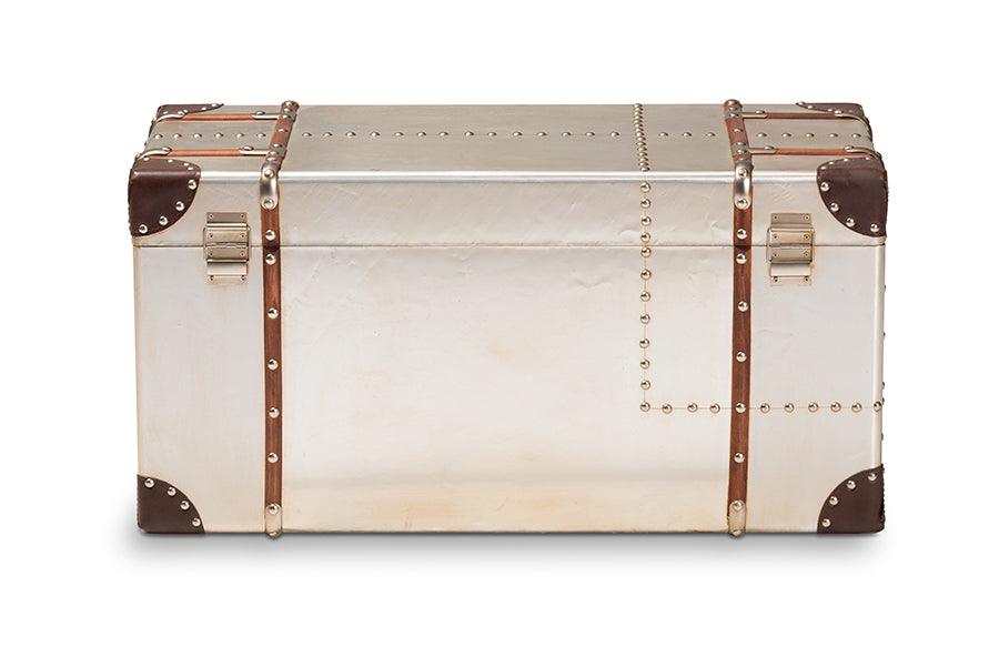 Bechet French Industrial Metal Storage Trunk