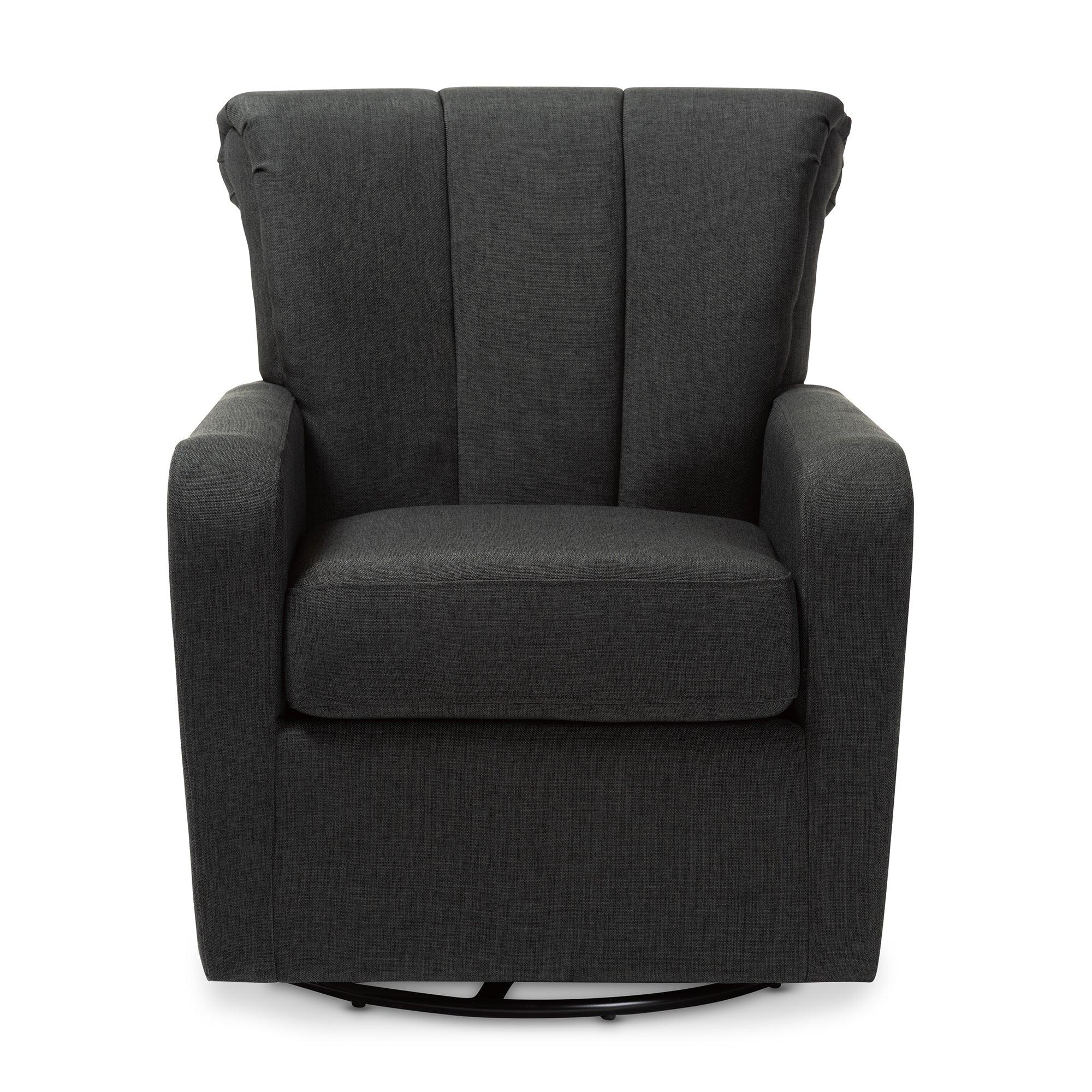 Rayner Modern and Contemporary Fabric Upholstered Swivel Chair