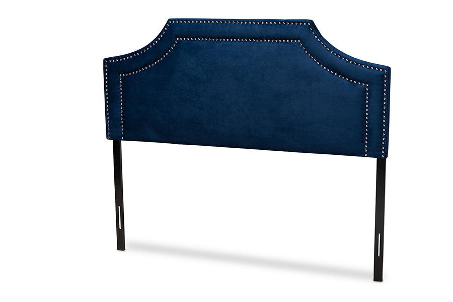 Avignon Modern and Contemporary Velvet Fabric Upholstered Headboard