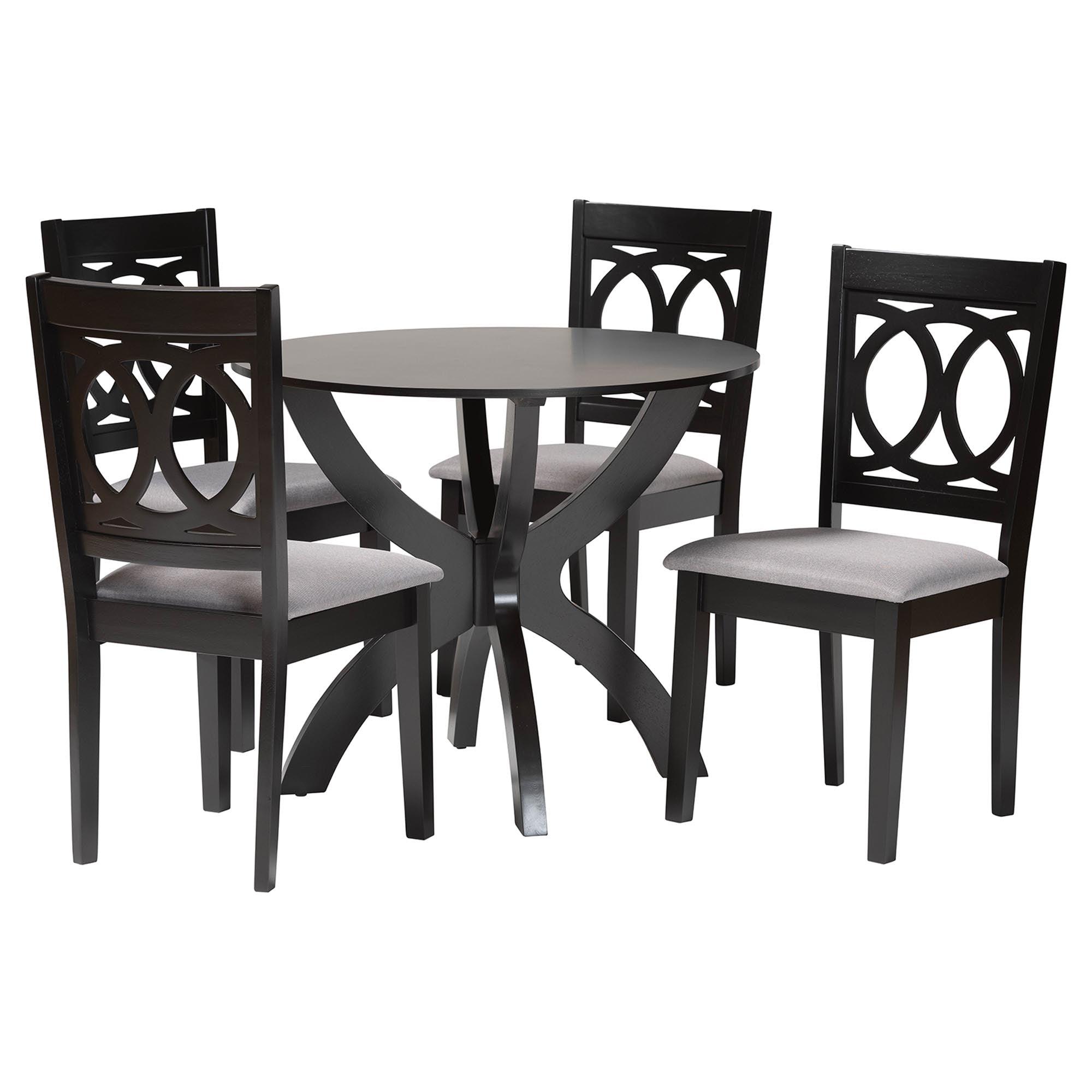 Rita Modern and Finished Wood 5-Piece Dining Set