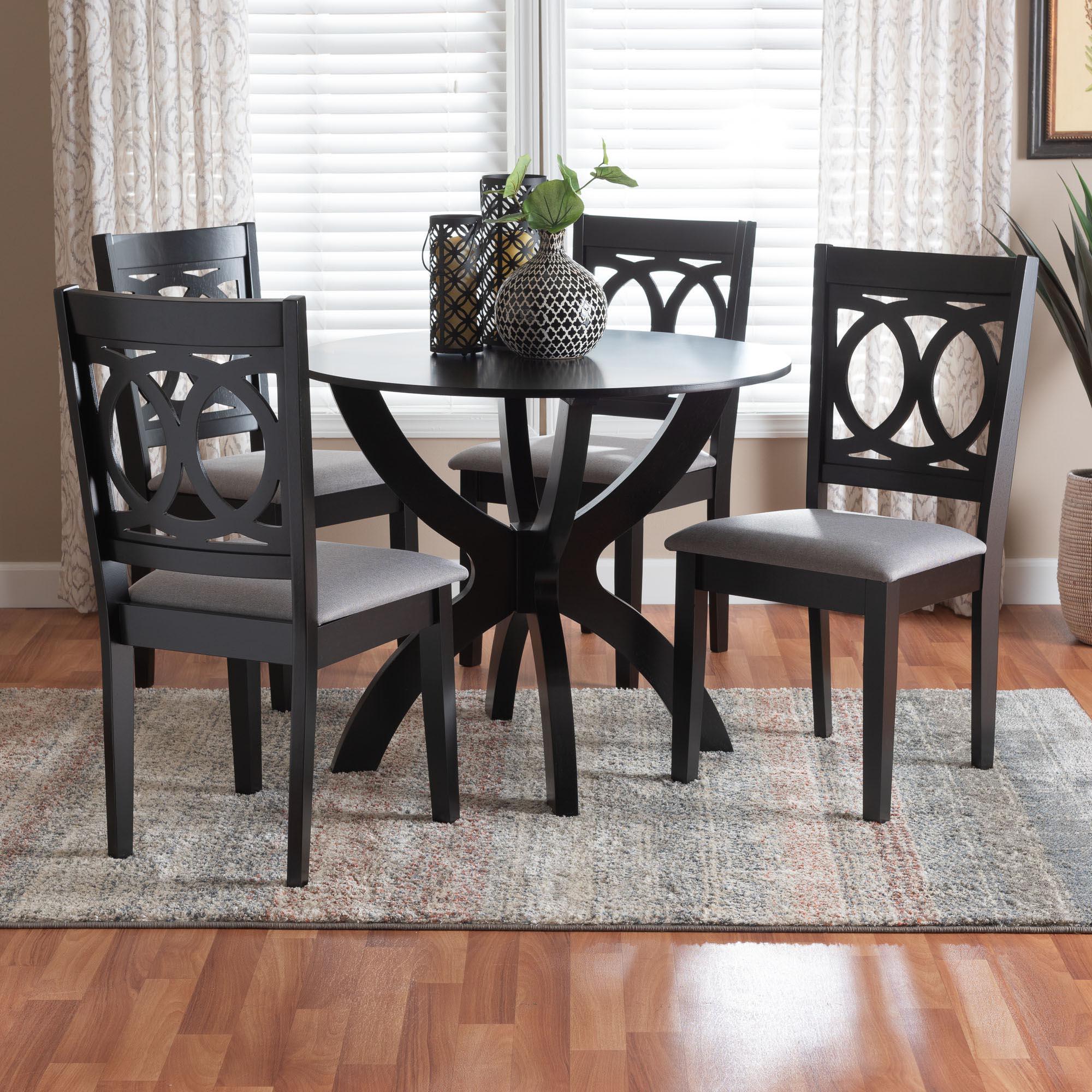 Rita Modern and Finished Wood 5-Piece Dining Set