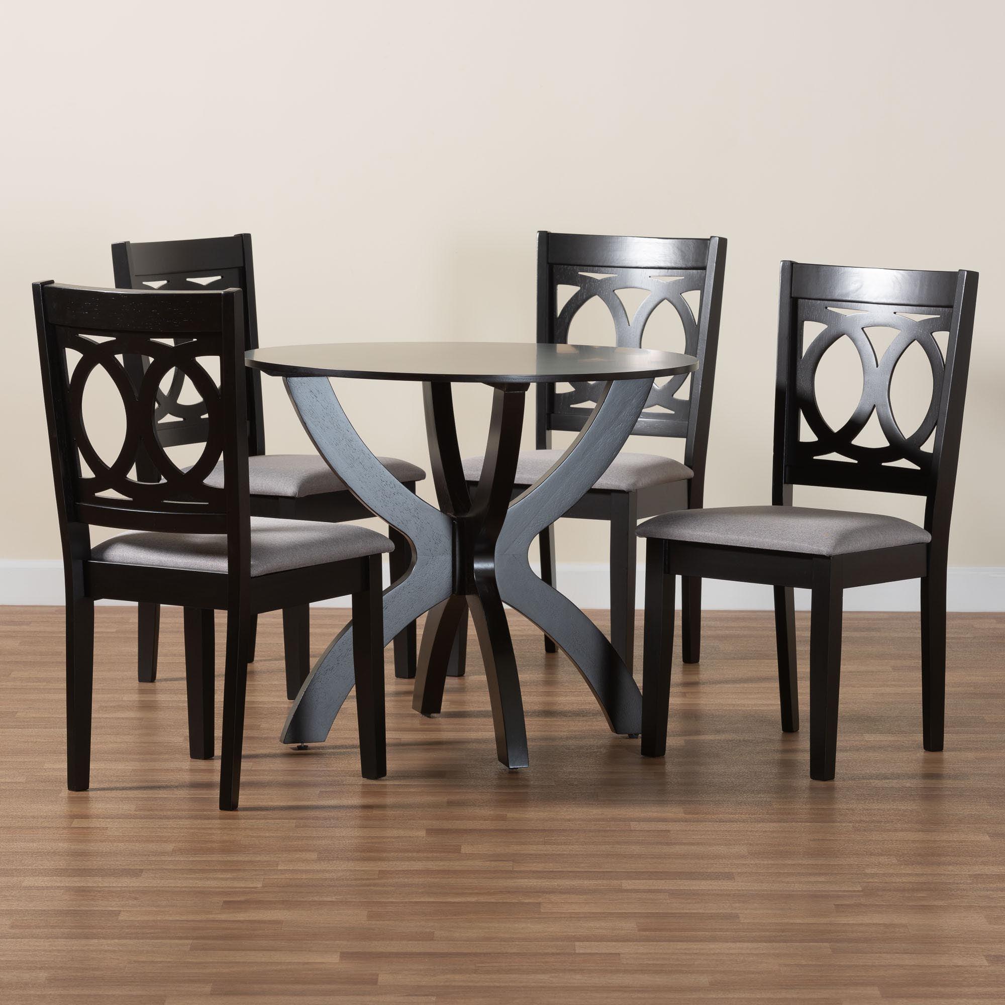 Rita Modern and Finished Wood 5-Piece Dining Set