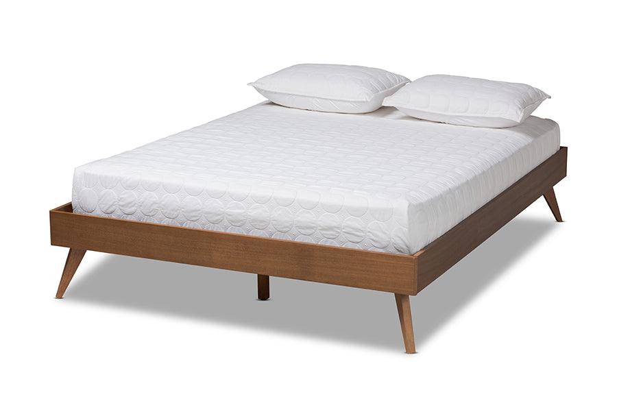 Lissette Mid-Century Modern Finished Wood Platform Bed Frame