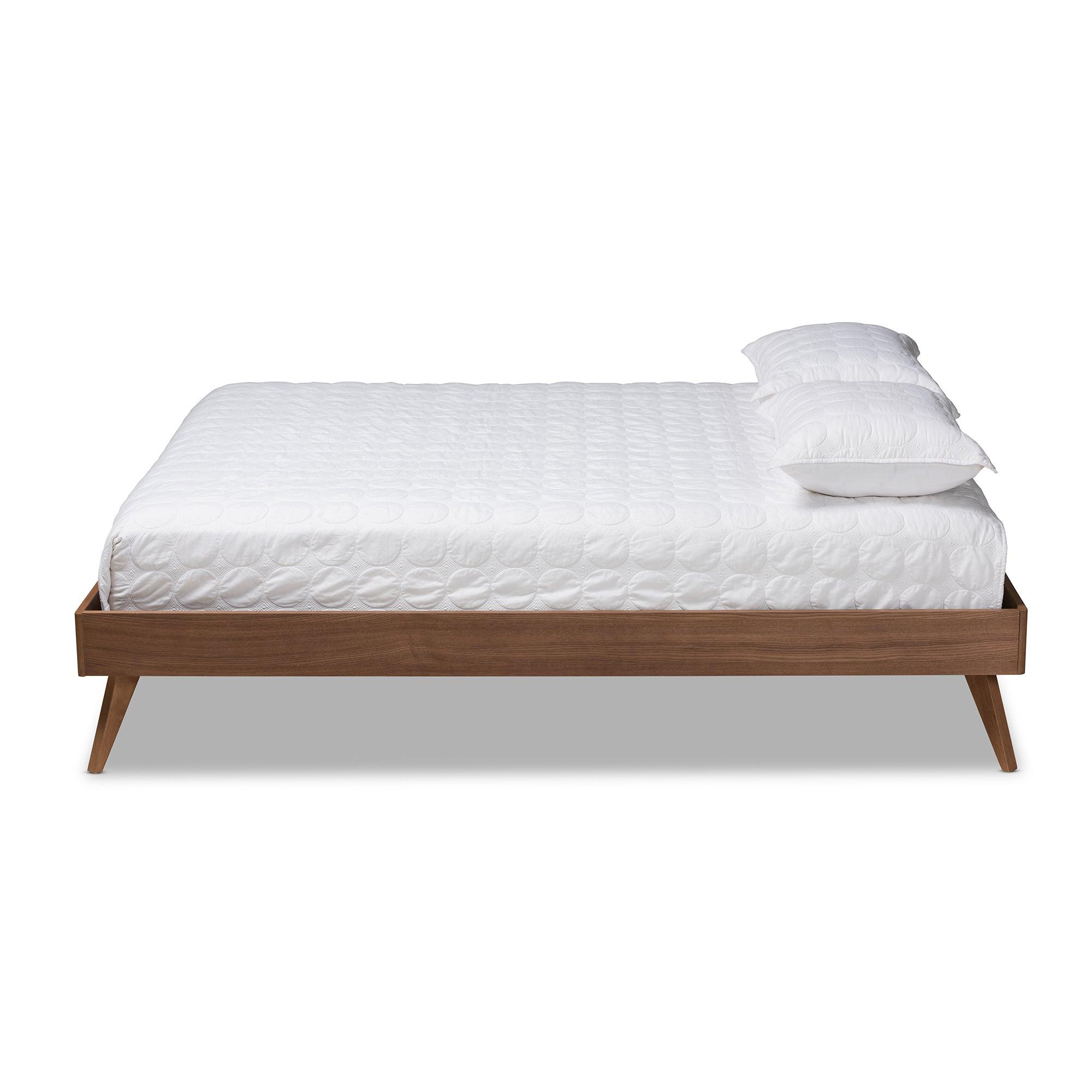 Lissette Mid-Century Modern Finished Wood Platform Bed Frame