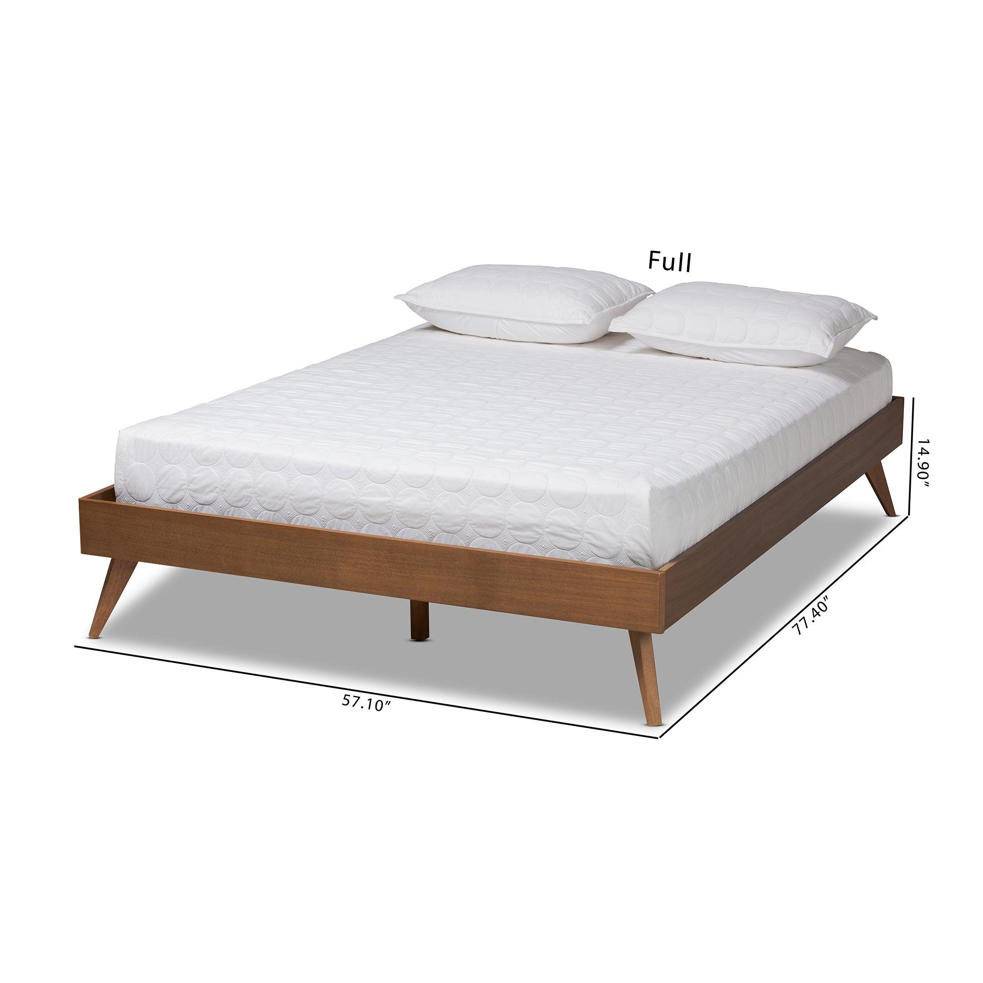 Lissette Mid-Century Modern Finished Wood Platform Bed Frame