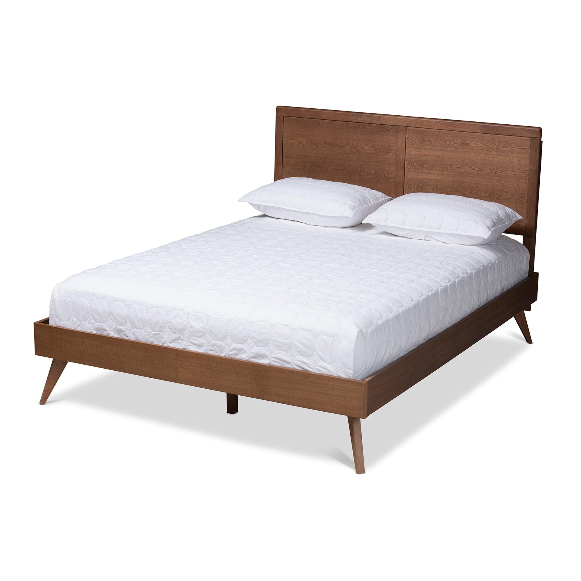 Zenon Mid-Century Modern Finished Wood Platform Bed