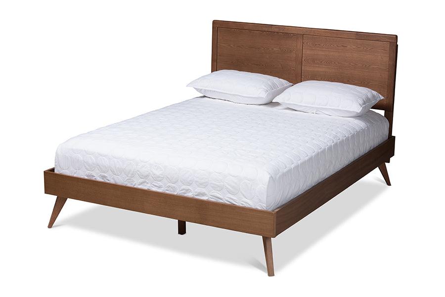 Zenon Mid-Century Modern Finished Wood Platform Bed