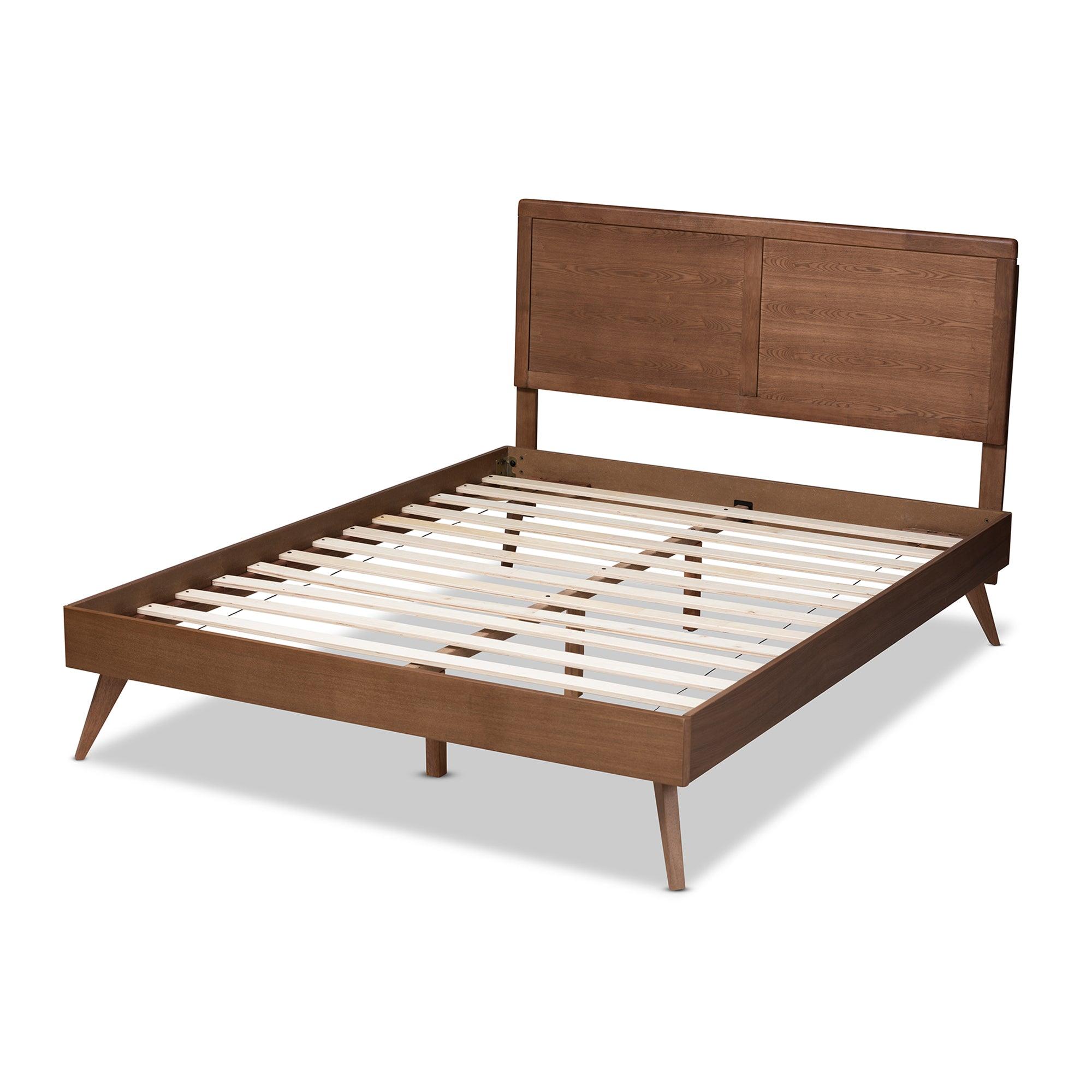 Zenon Mid-Century Modern Finished Wood Platform Bed