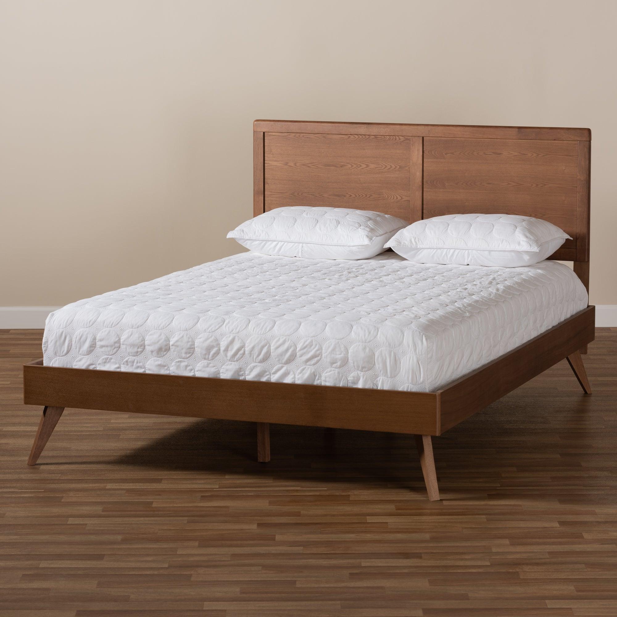 Zenon Mid-Century Modern Finished Wood Platform Bed